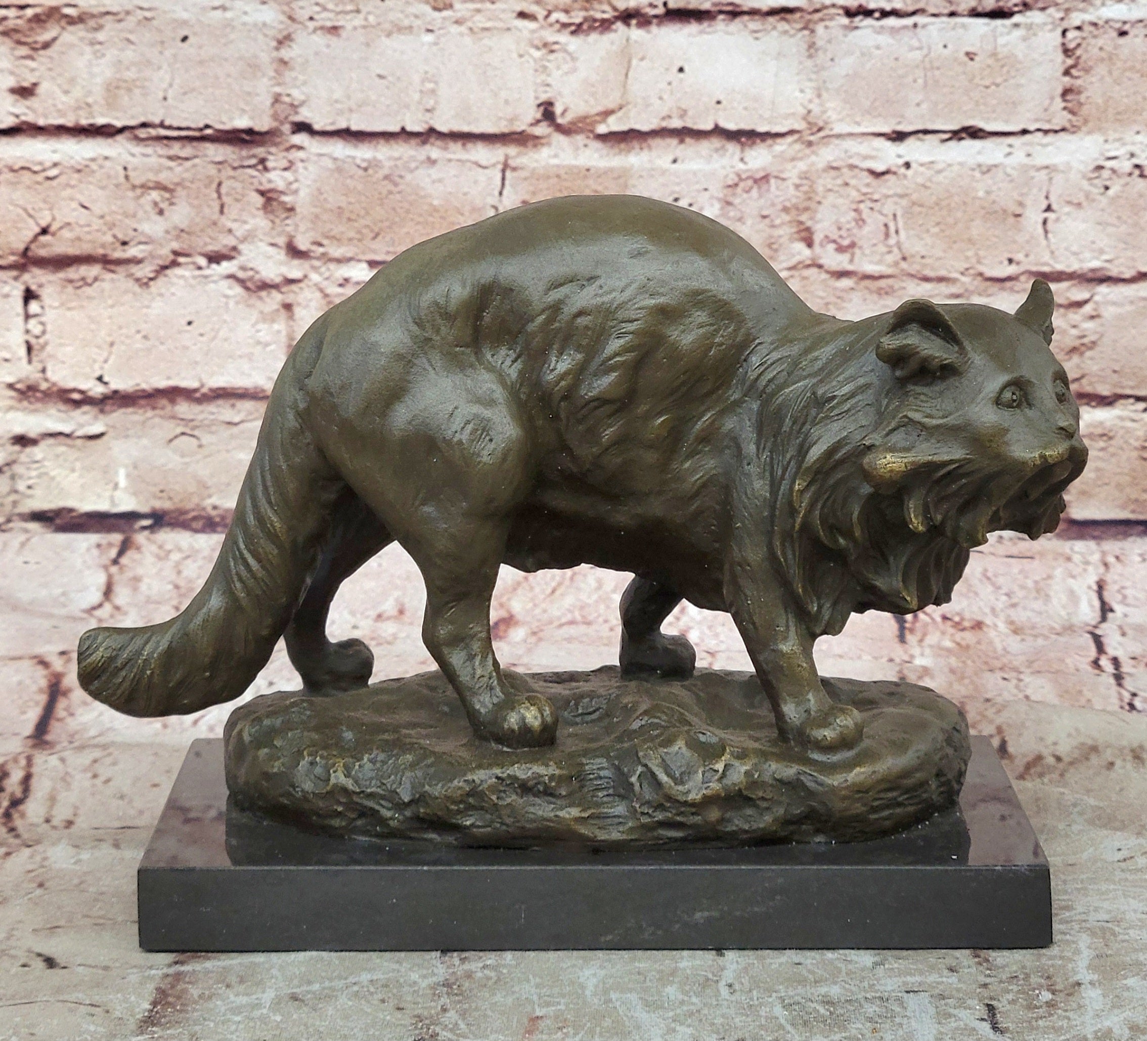 Rare Bronze Sculpture of Cat by Charles jonchery Home Office Deco Figurine5