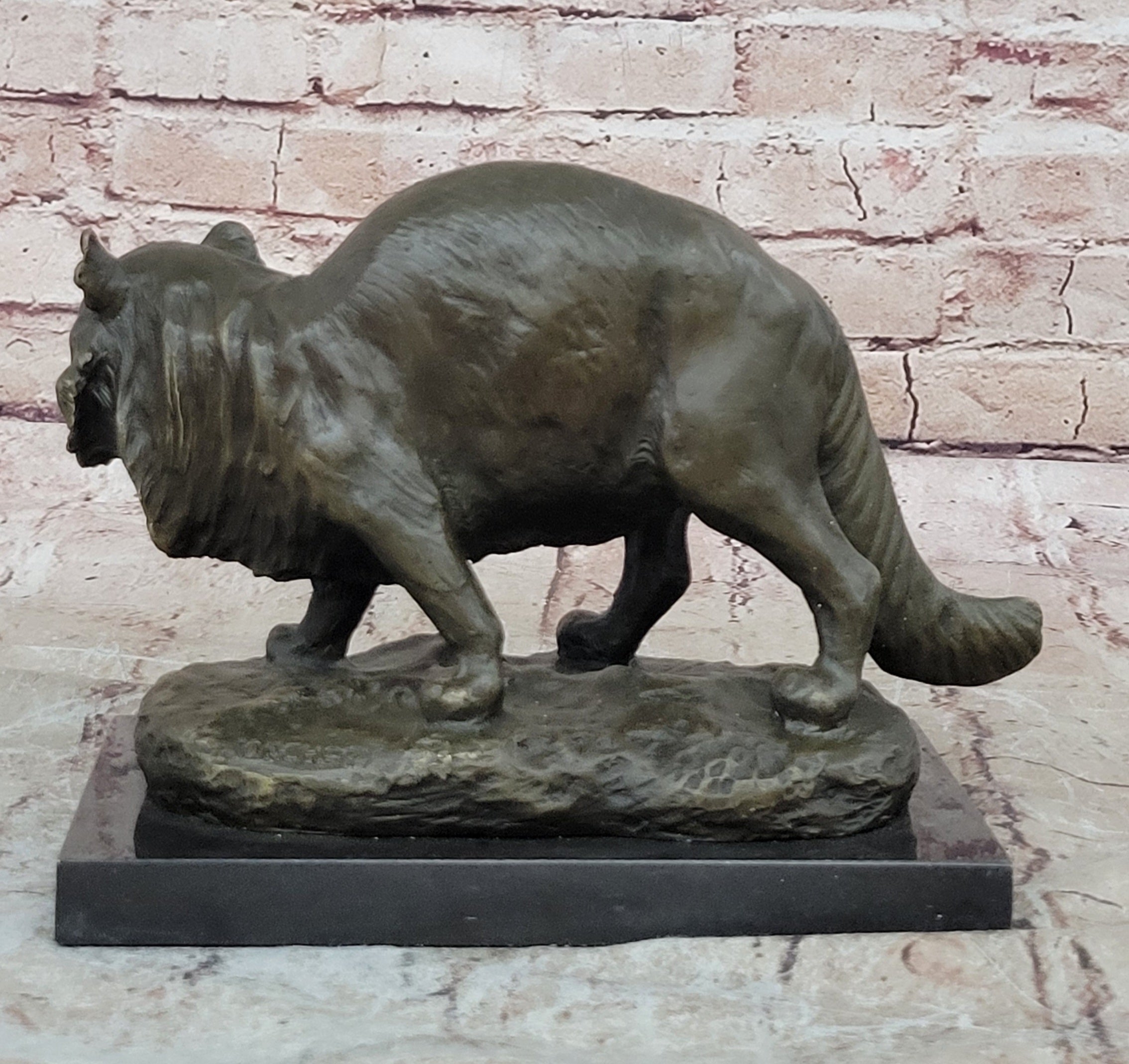 Rare Bronze Sculpture of Cat by Charles jonchery Home Office Deco Figurine5