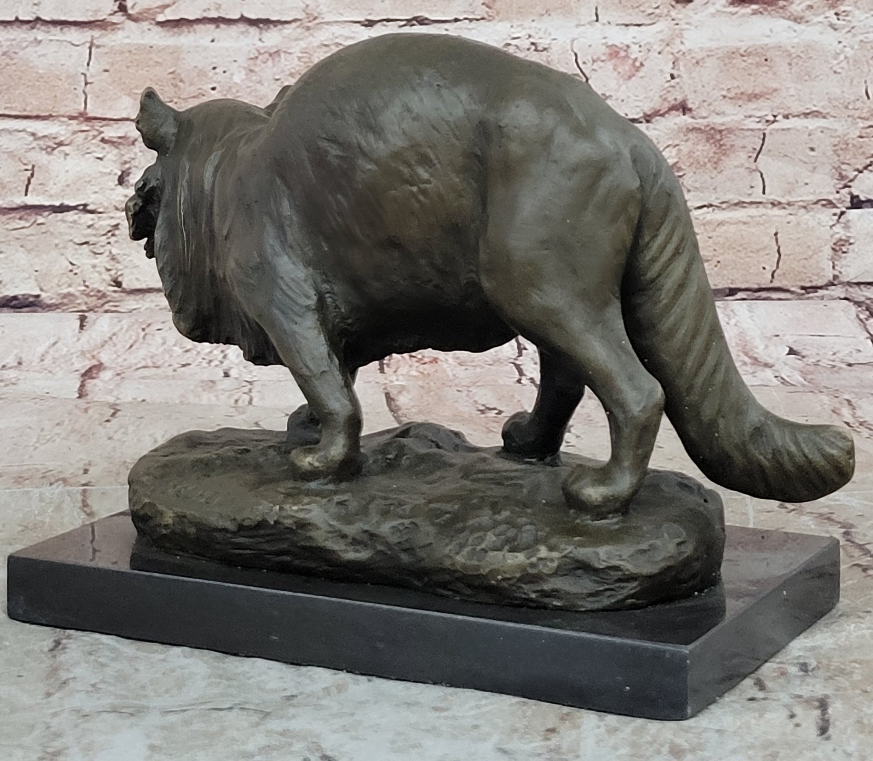 Rare Bronze Sculpture of Cat by Charles jonchery Home Office Deco Figurine5