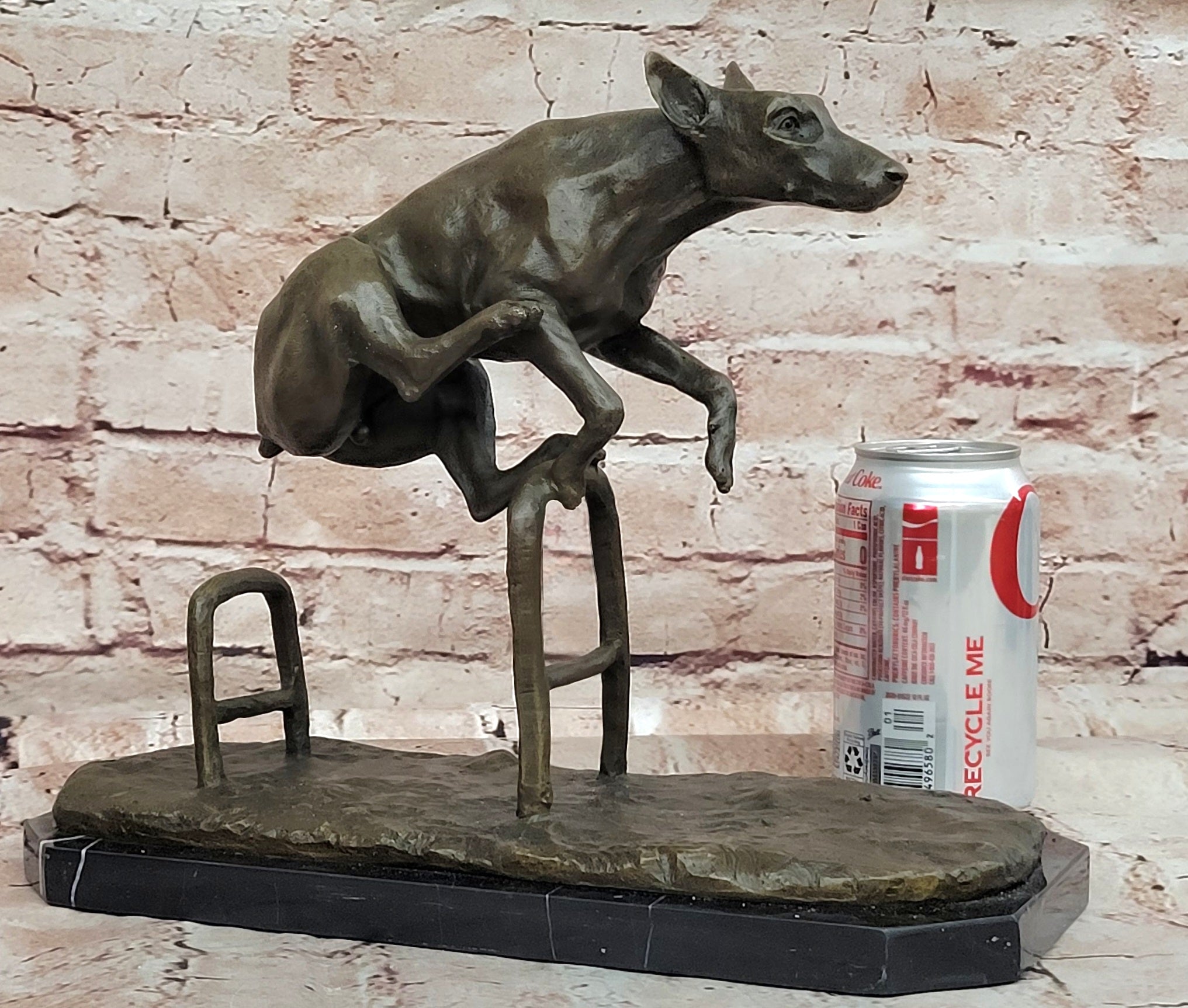 Doberman Genuine Bronze figurine dog art bronze from Spain Lost Wax Method Figurine
