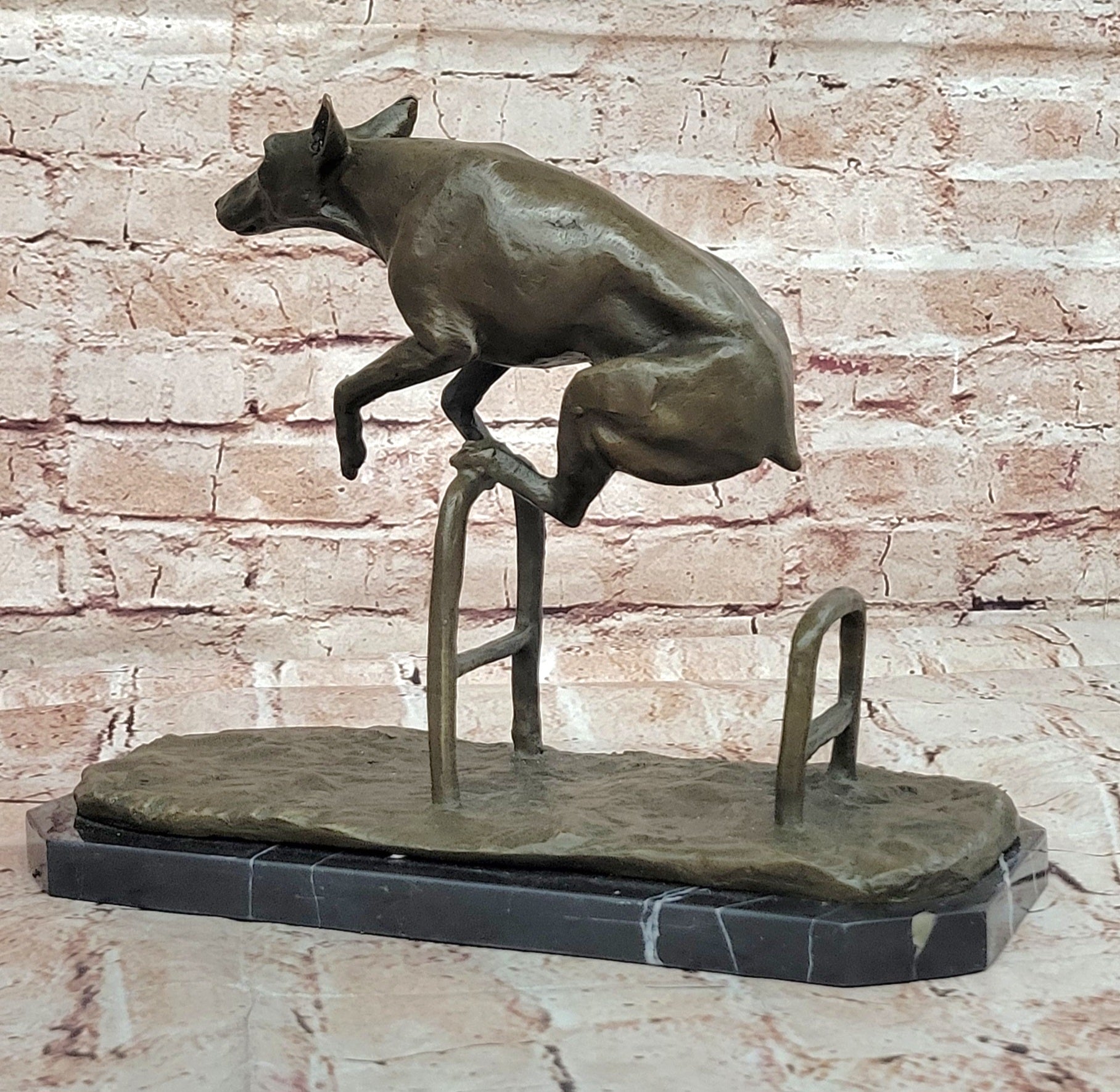 Doberman Genuine Bronze figurine dog art bronze from Spain Lost Wax Method Figurine
