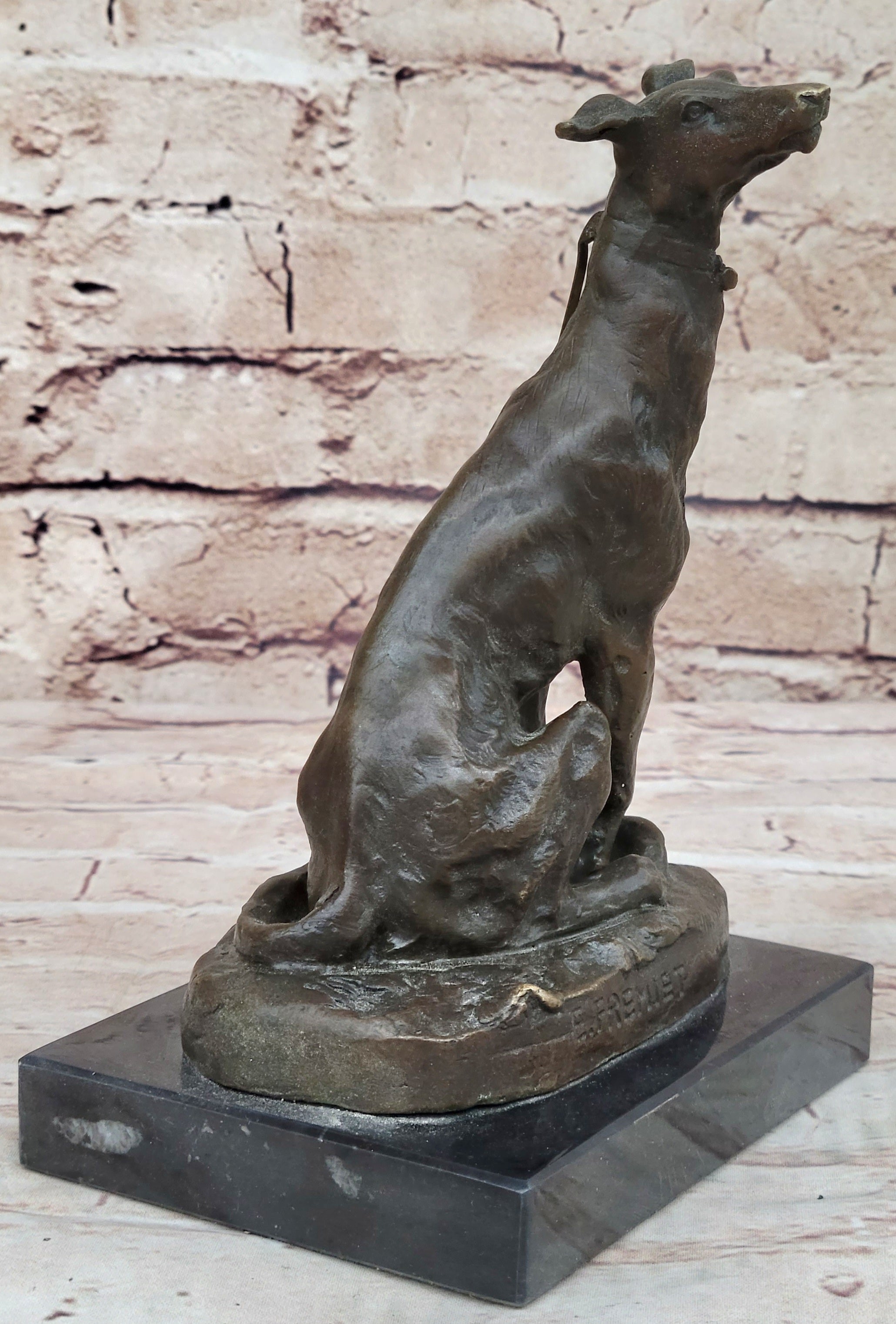 Vienna Bronze Greyhound Dog Animal Pet Bronze Trophy Sculpture Statue Figurine