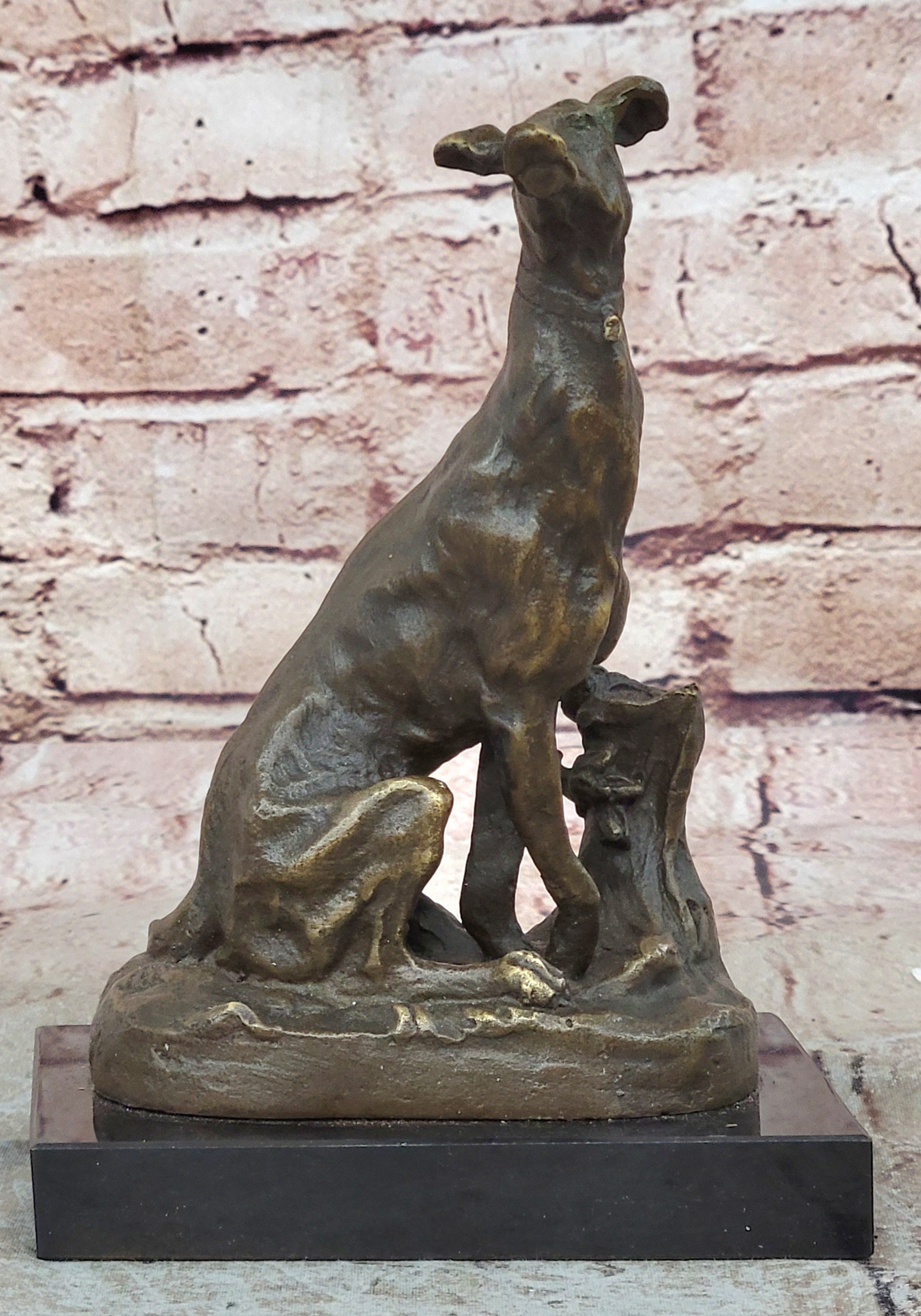 Vienna Bronze Greyhound Dog Animal Pet Bronze Trophy Sculpture Statue Figurine