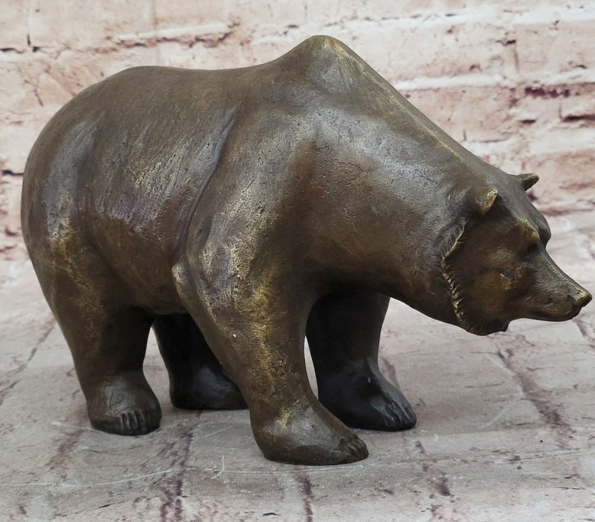 Handcrafted Detailed Bronze Beauty Animal Bear Bronze Sculpture Home Decor