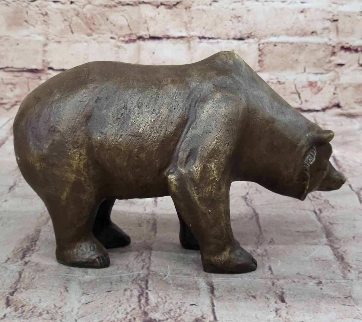 Handcrafted Detailed Bronze Beauty Animal Bear Bronze Sculpture Home Decor