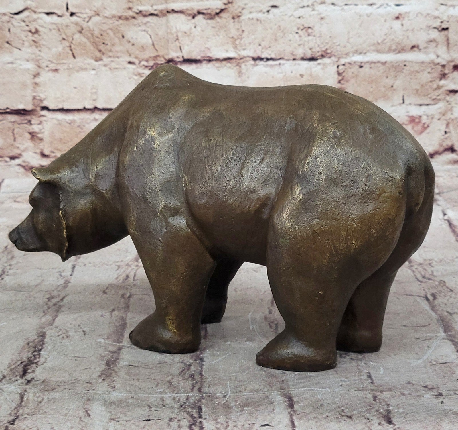 Handcrafted Detailed Bronze Beauty Animal Bear Bronze Sculpture Home Decor