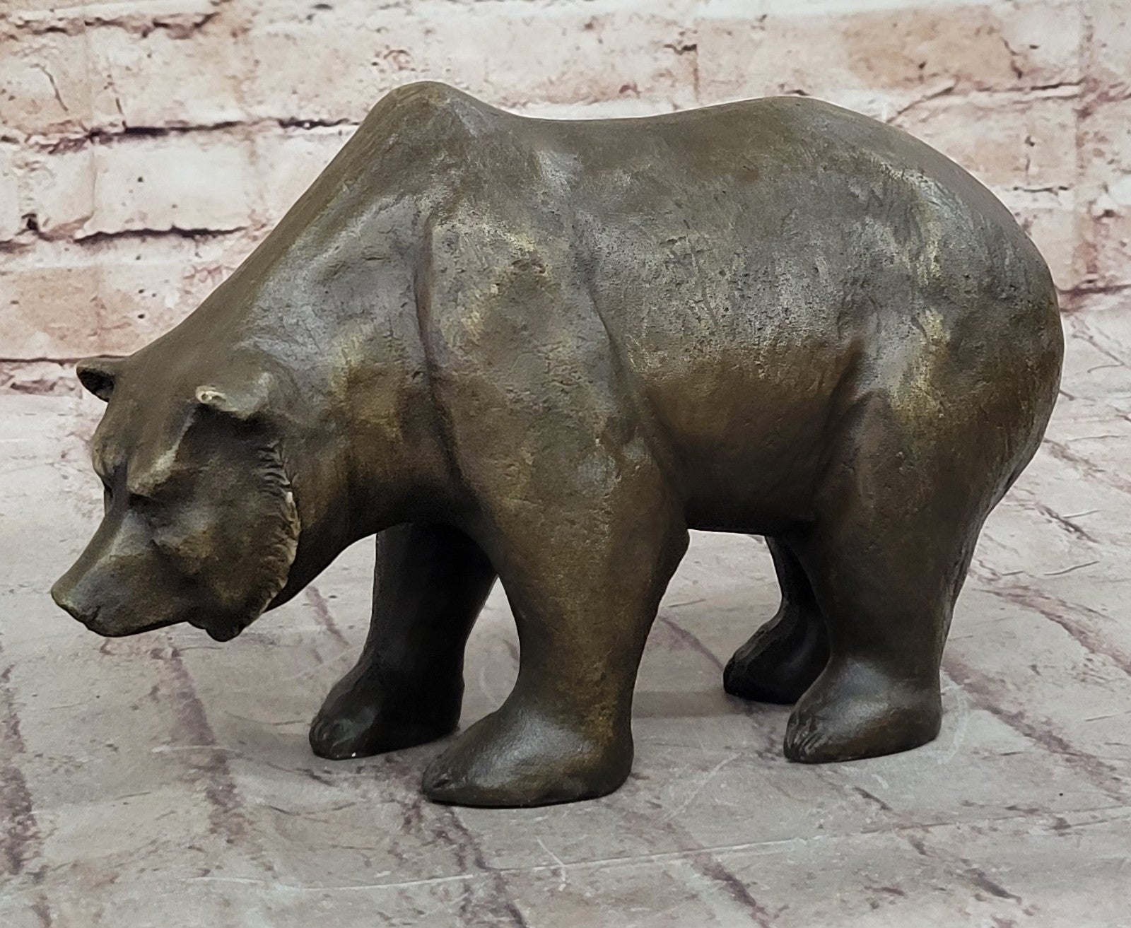 Handcrafted Detailed Bronze Beauty Animal Bear Bronze Sculpture Home Decor