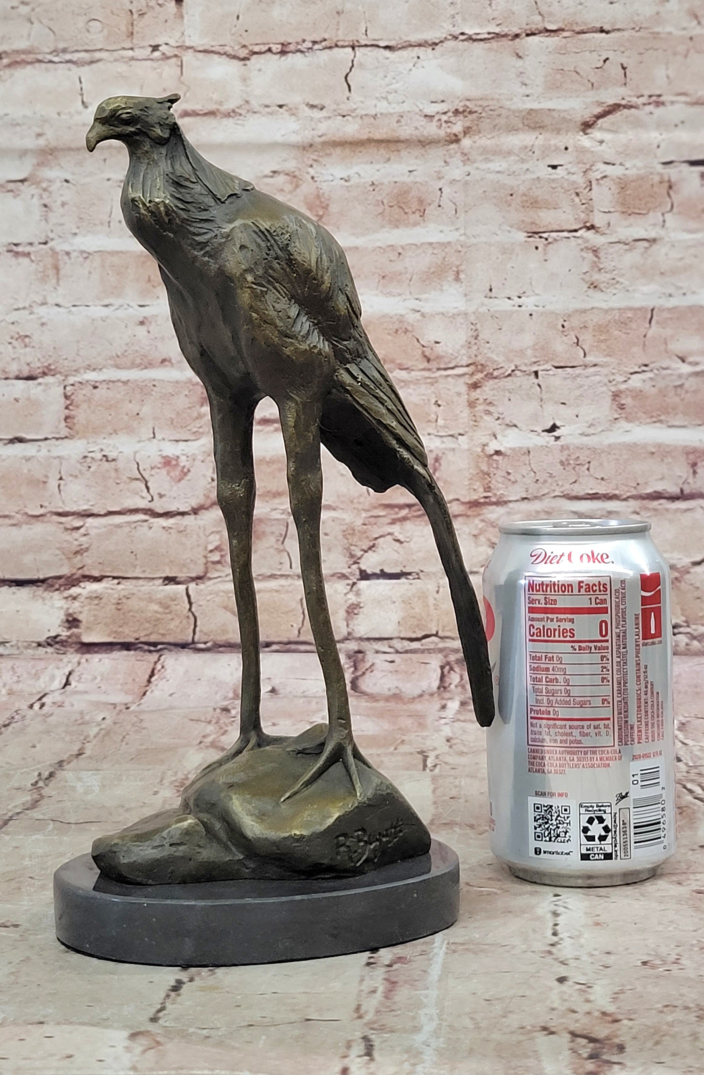 Bronze Sculpture, Hand Made Statue REMBRANDT BUGATTI STORK EXOTIC Figurine Decor