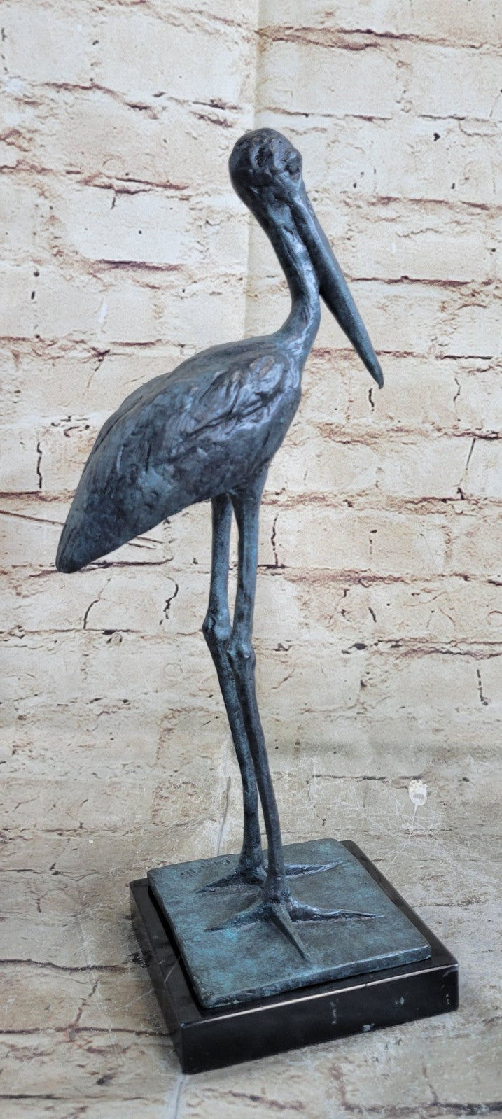 BRONZE SCULPTURE HAND MADE STATUE REMBRANDT BUGATTI STORK EXOTIC BIRD ARTWORK