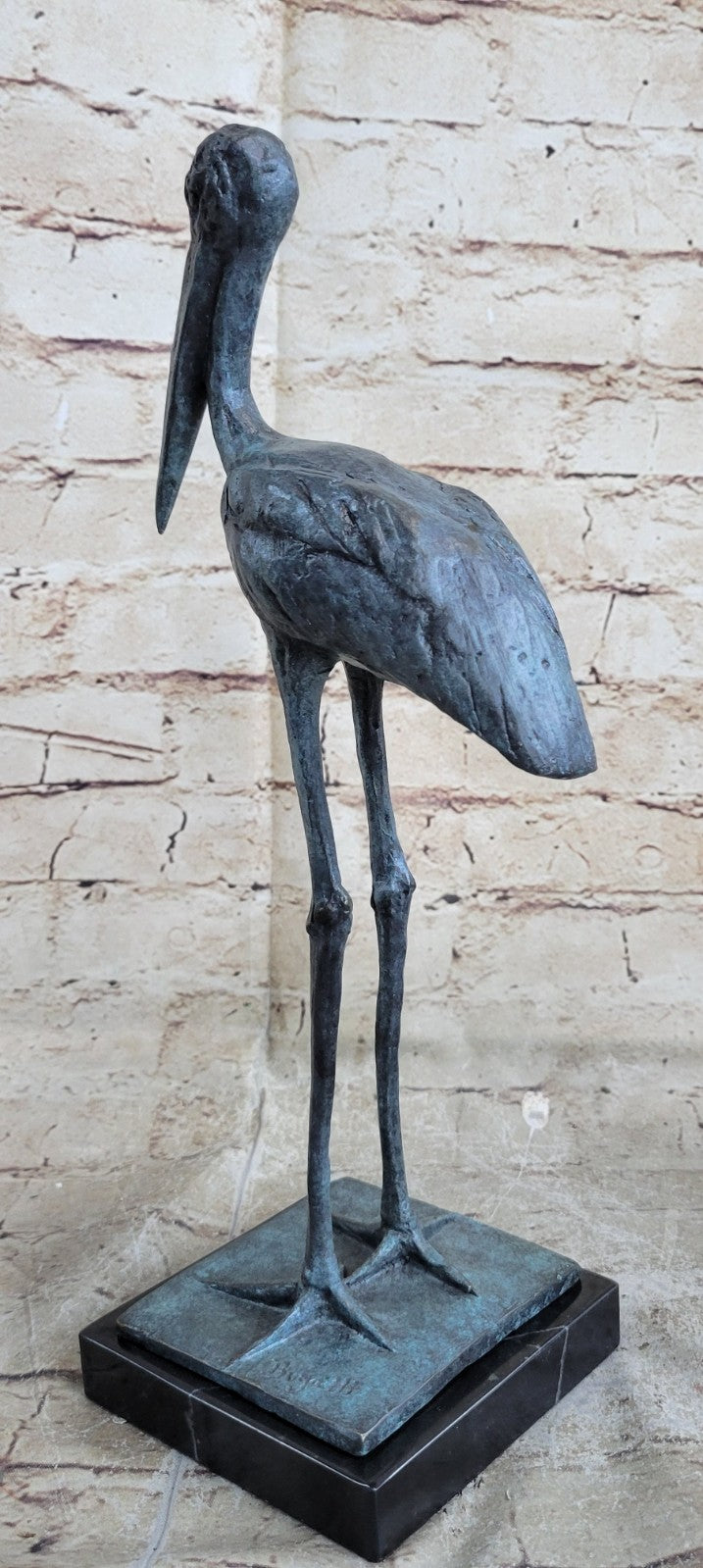 BRONZE SCULPTURE HAND MADE STATUE REMBRANDT BUGATTI STORK EXOTIC BIRD ARTWORK