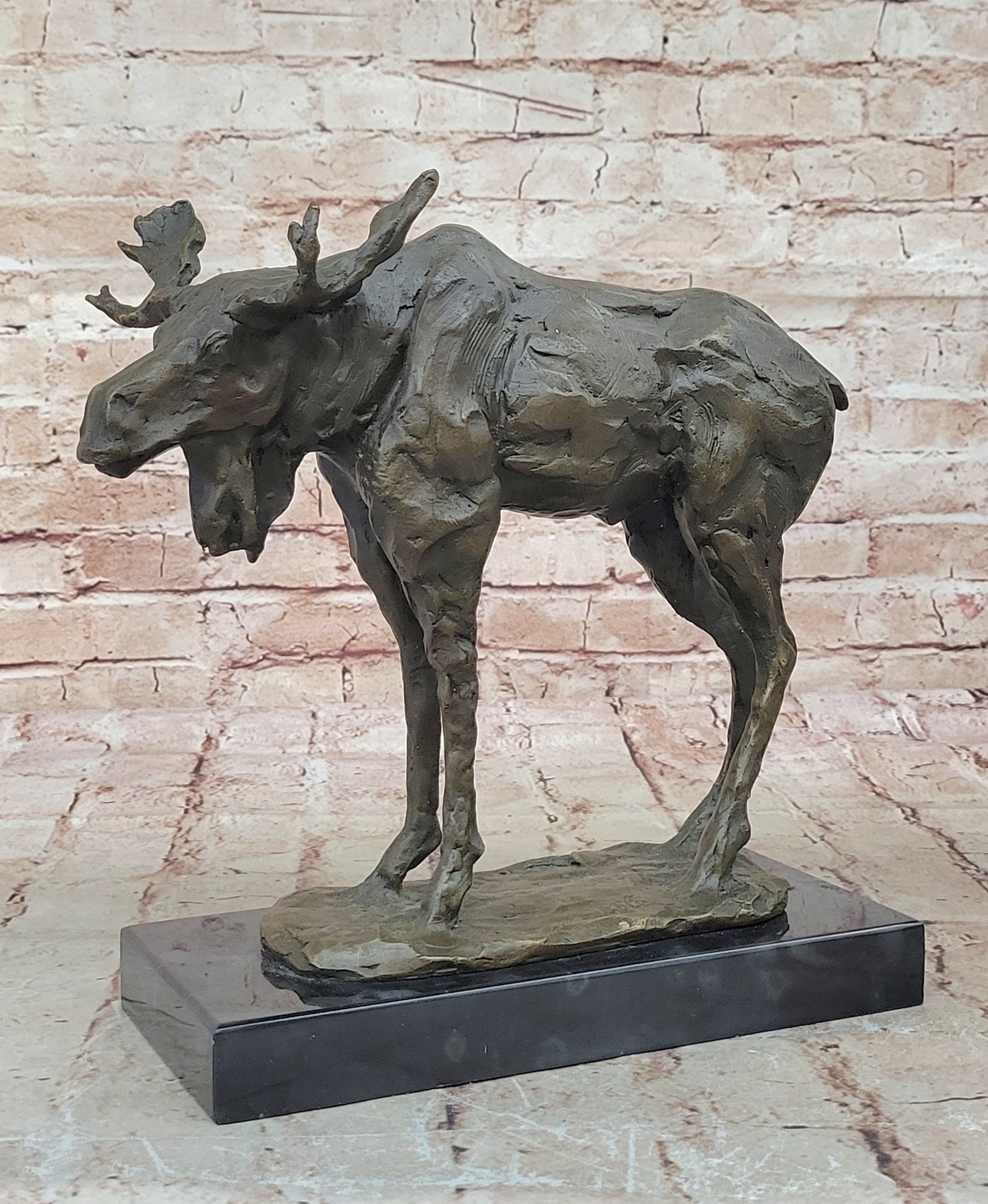 Bronze Marble Sculpture Statue Moose Musuem Quality Masterpiece Figurine