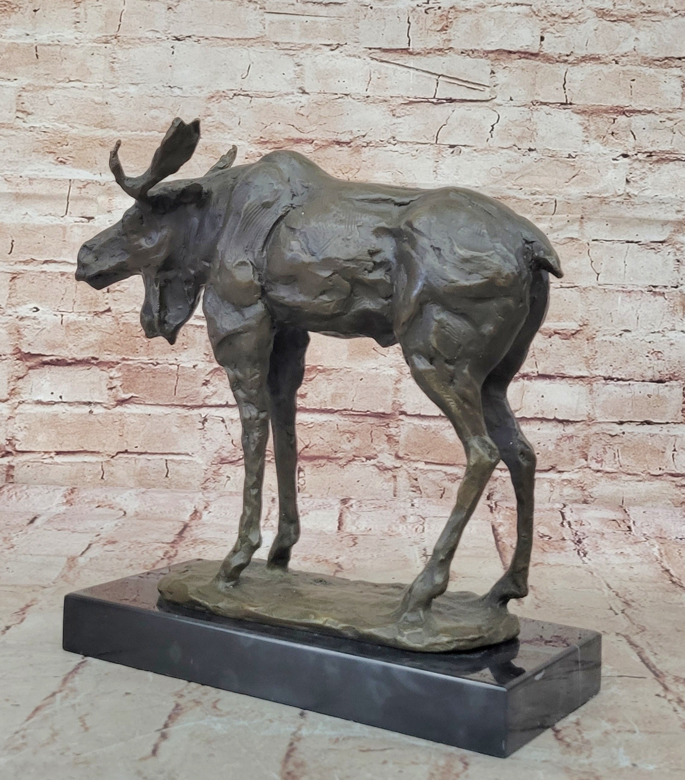 Bronze Marble Sculpture Statue Moose Musuem Quality Masterpiece Figurine