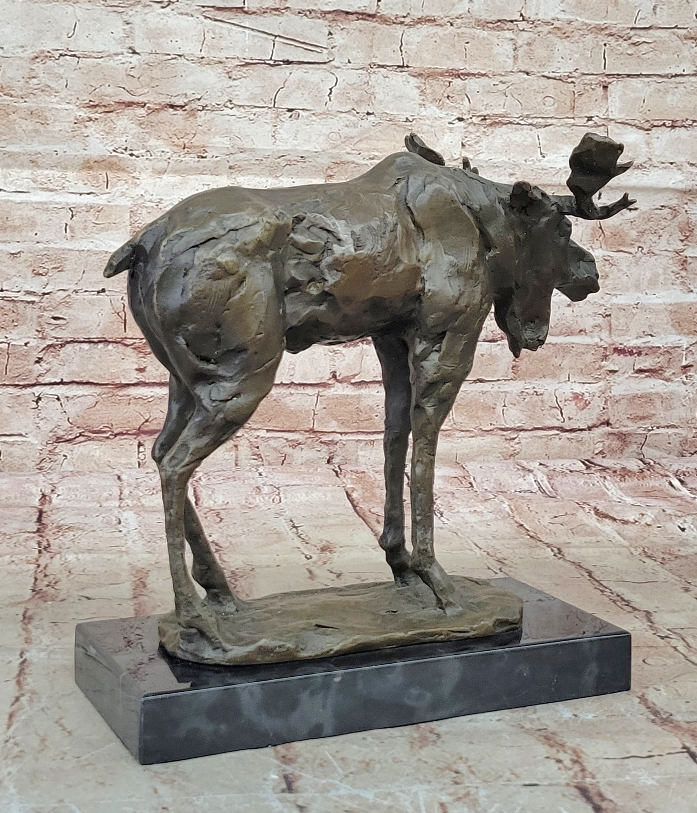 Bronze Marble Sculpture Statue Moose Musuem Quality Masterpiece Figurine