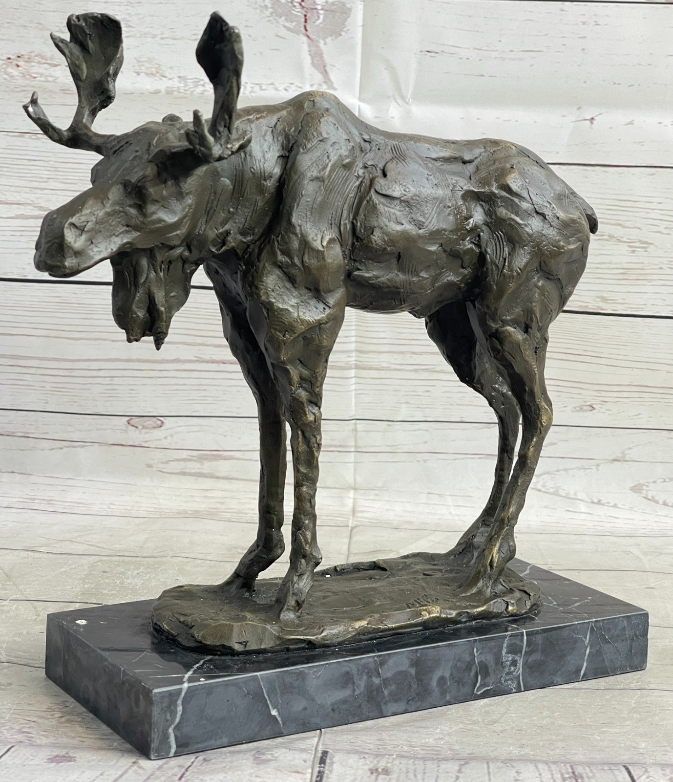 Bronze Marble Sculpture Statue Moose Musuem Quality Masterpiece Figurine