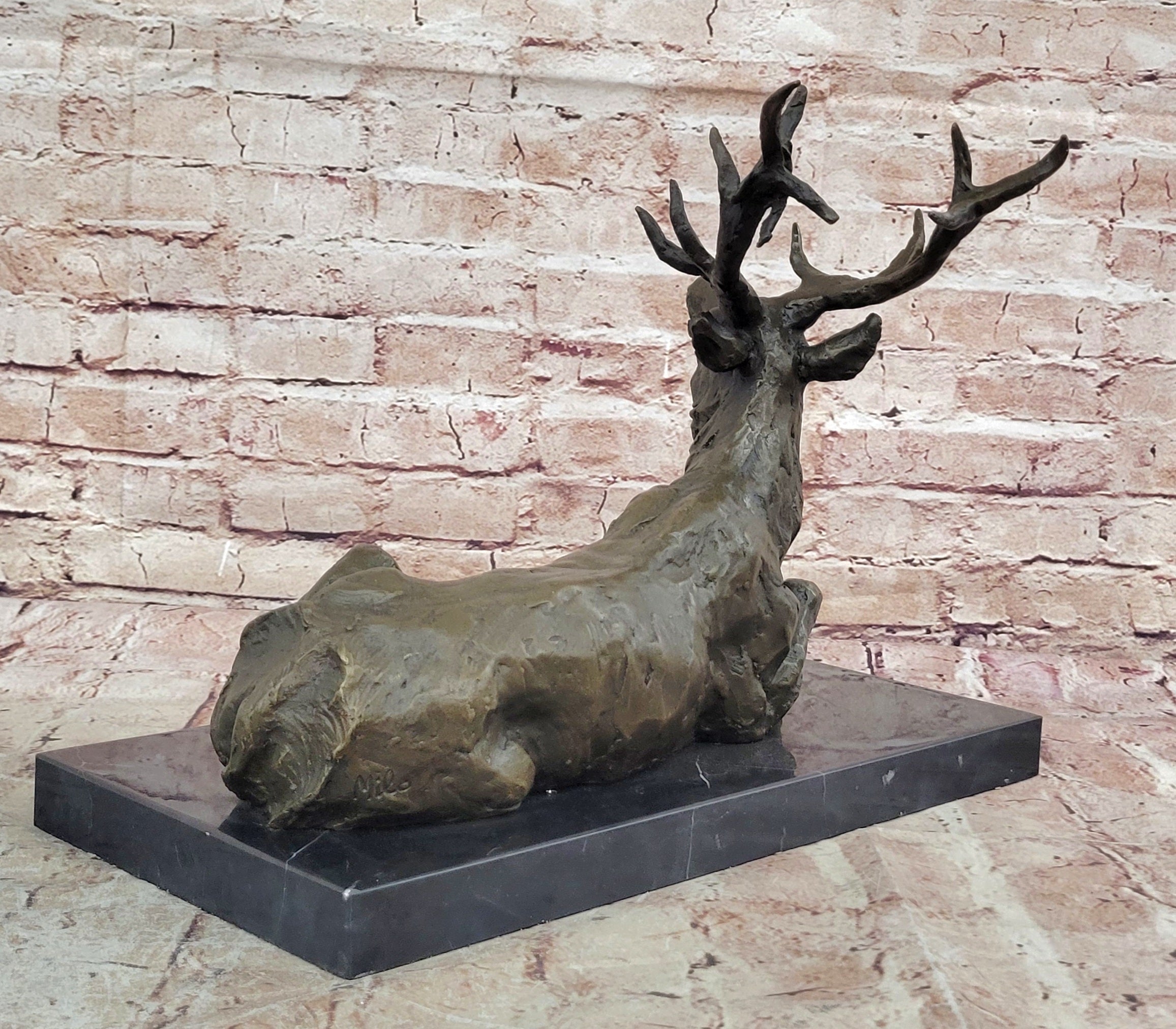 Miguel Lopez (Milo) Wildlife Bronze Statue: Home Office Decor, Animal Figurine