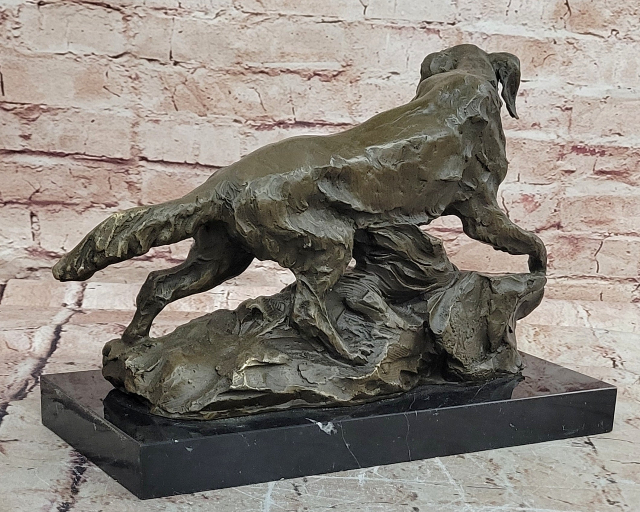 Milo Signed Labrador Retriever Bronze Sculpture Dog with Duck Hot Cast