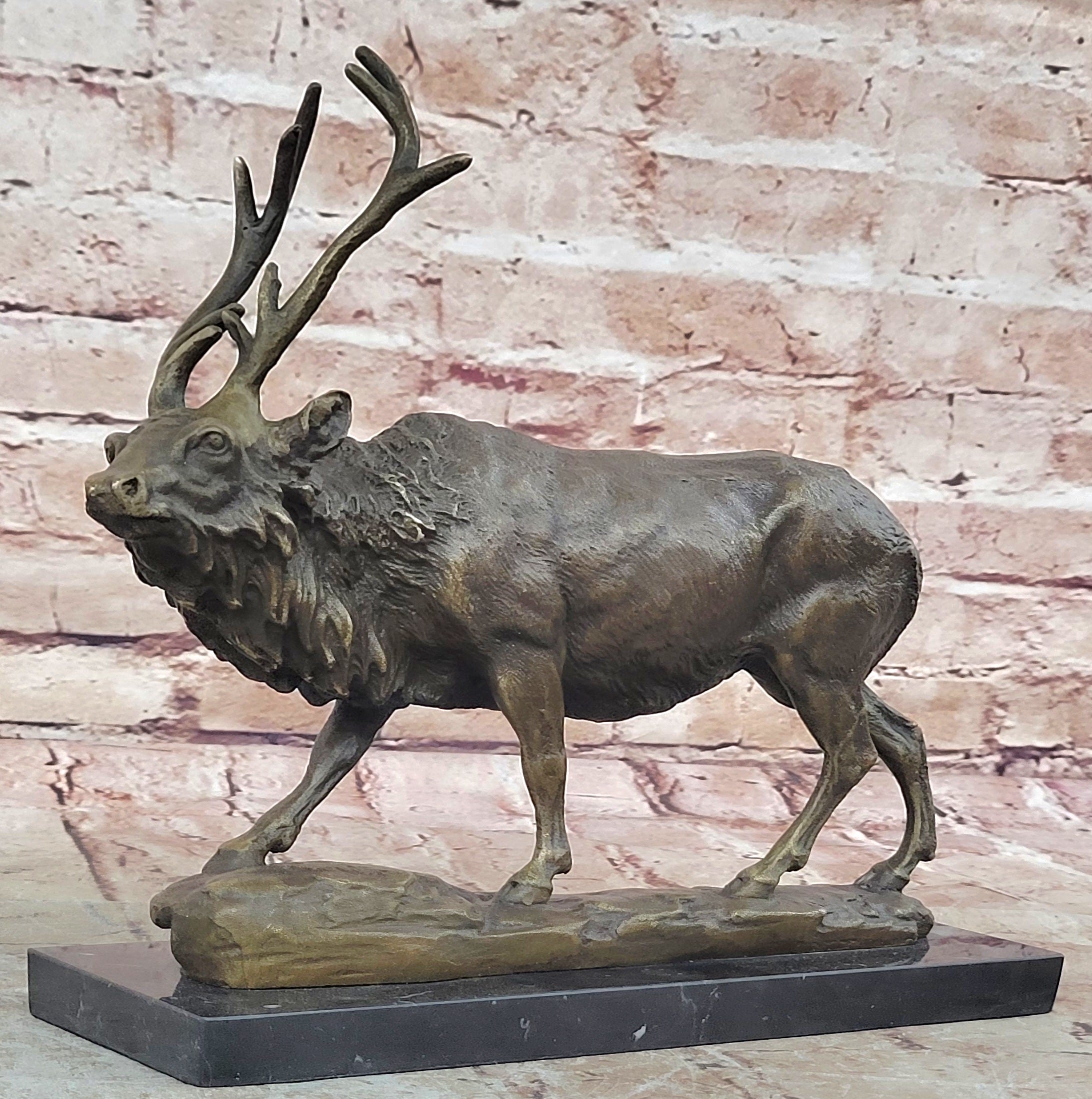 Milo Hot Cast Stag Buck Deer Cabin Lodge Decor Bronze Sculpture Figurine Sale