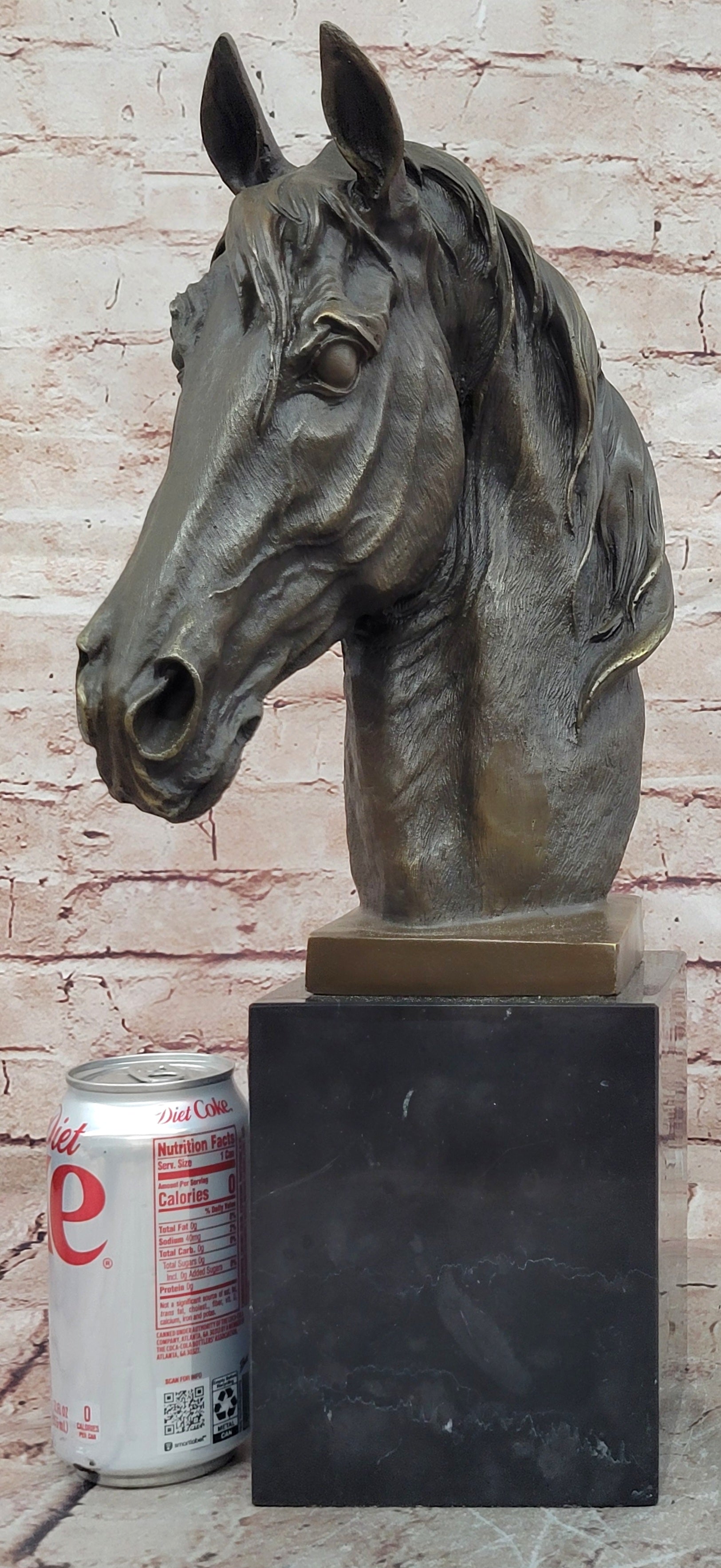 Genuine Milo Horse Bust Bronze Statue Fine Art Equestrian Collectible