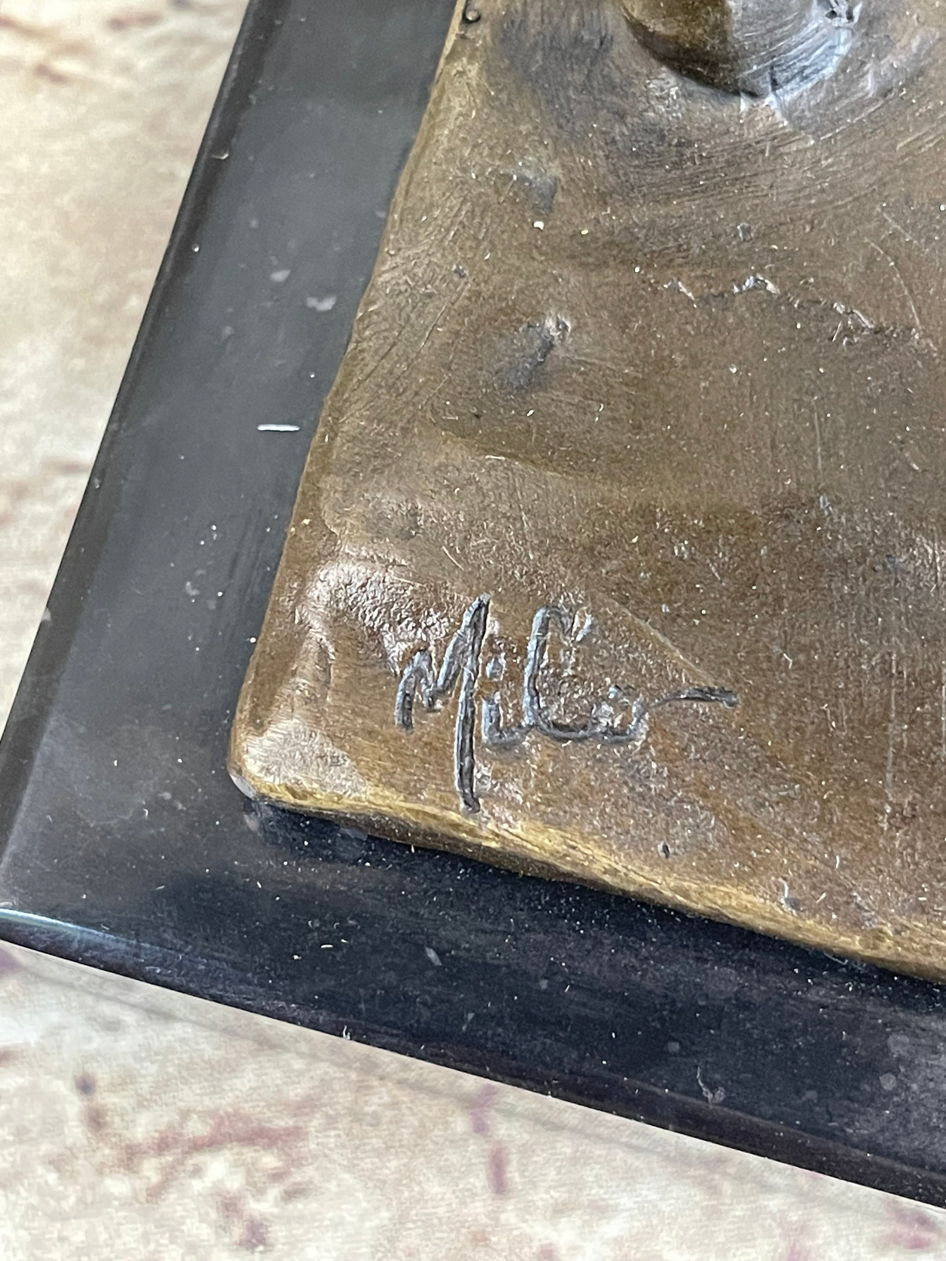 Fine Vintage Bronze Sculpture Stag Elk Signed Art Deco Period French Figurine