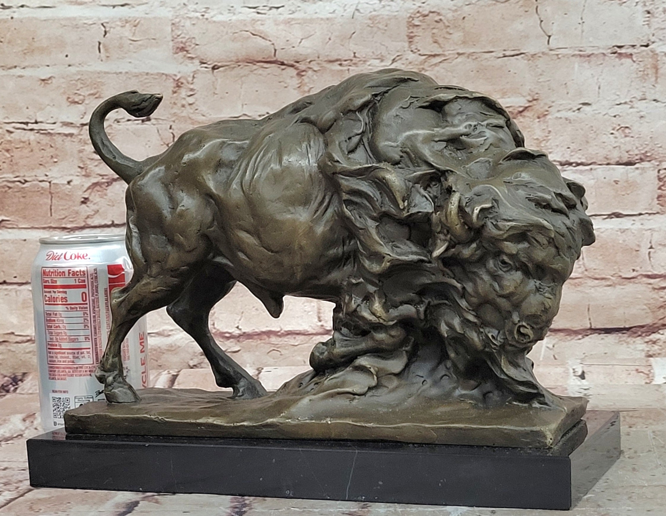 Original Milo Bronze Bison Bull Sculpture Hot Cast Animal Figurine Gift