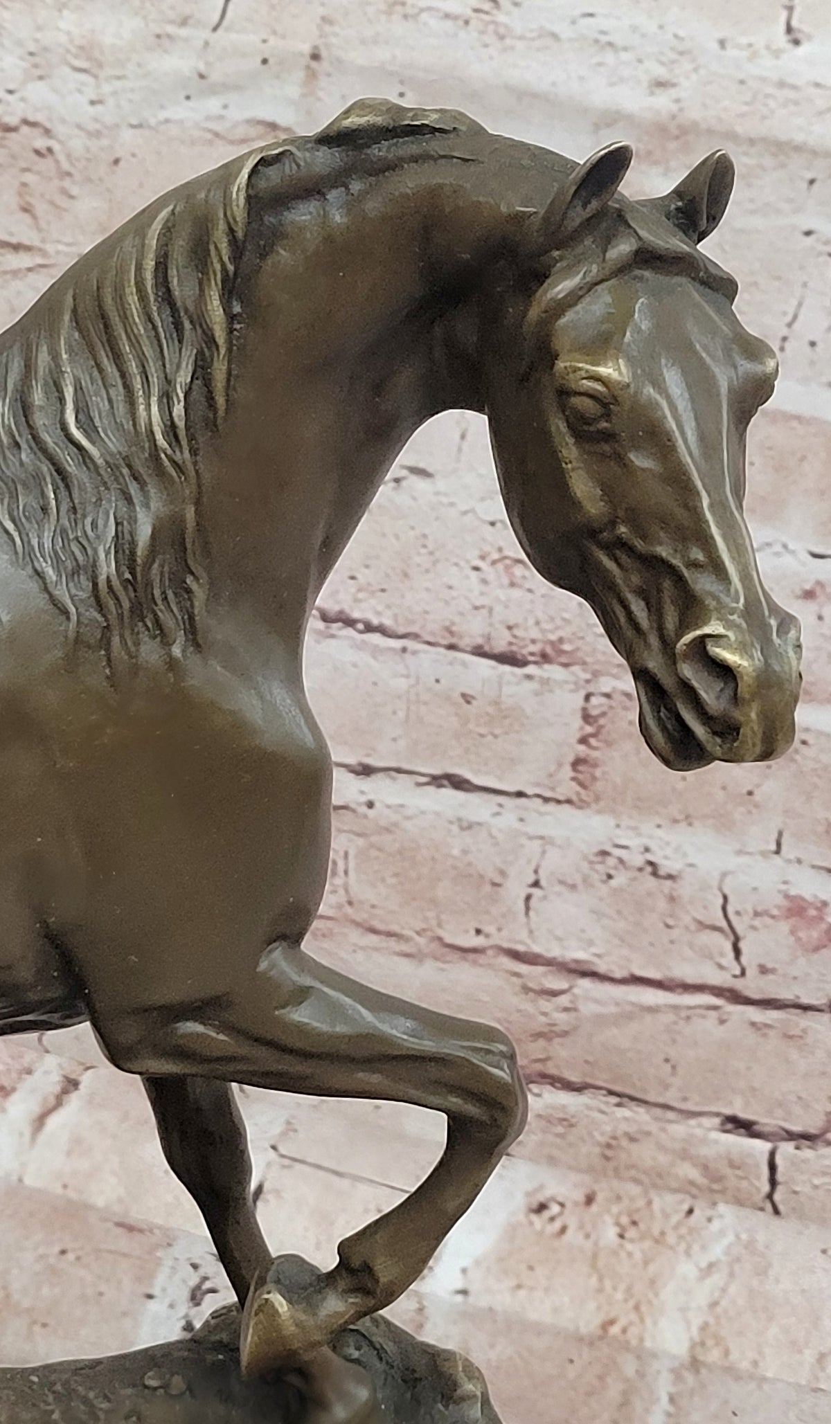 Handmade Bronze Prancing Stallion Horse Barye Mustang Art
