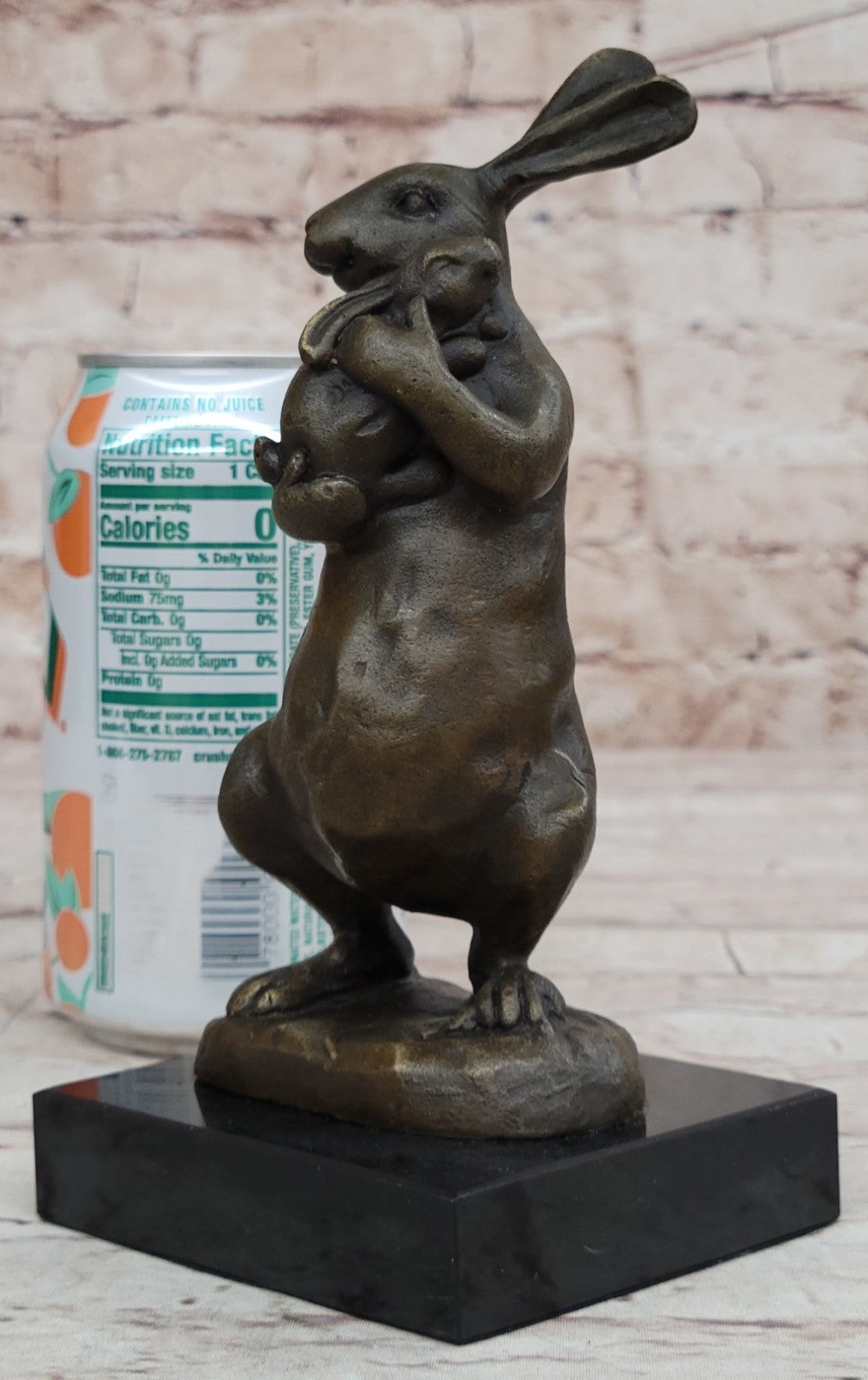 Vienna Bronze Rabbit with Baby – Mother’s Day Special Sculpture on Marble Base