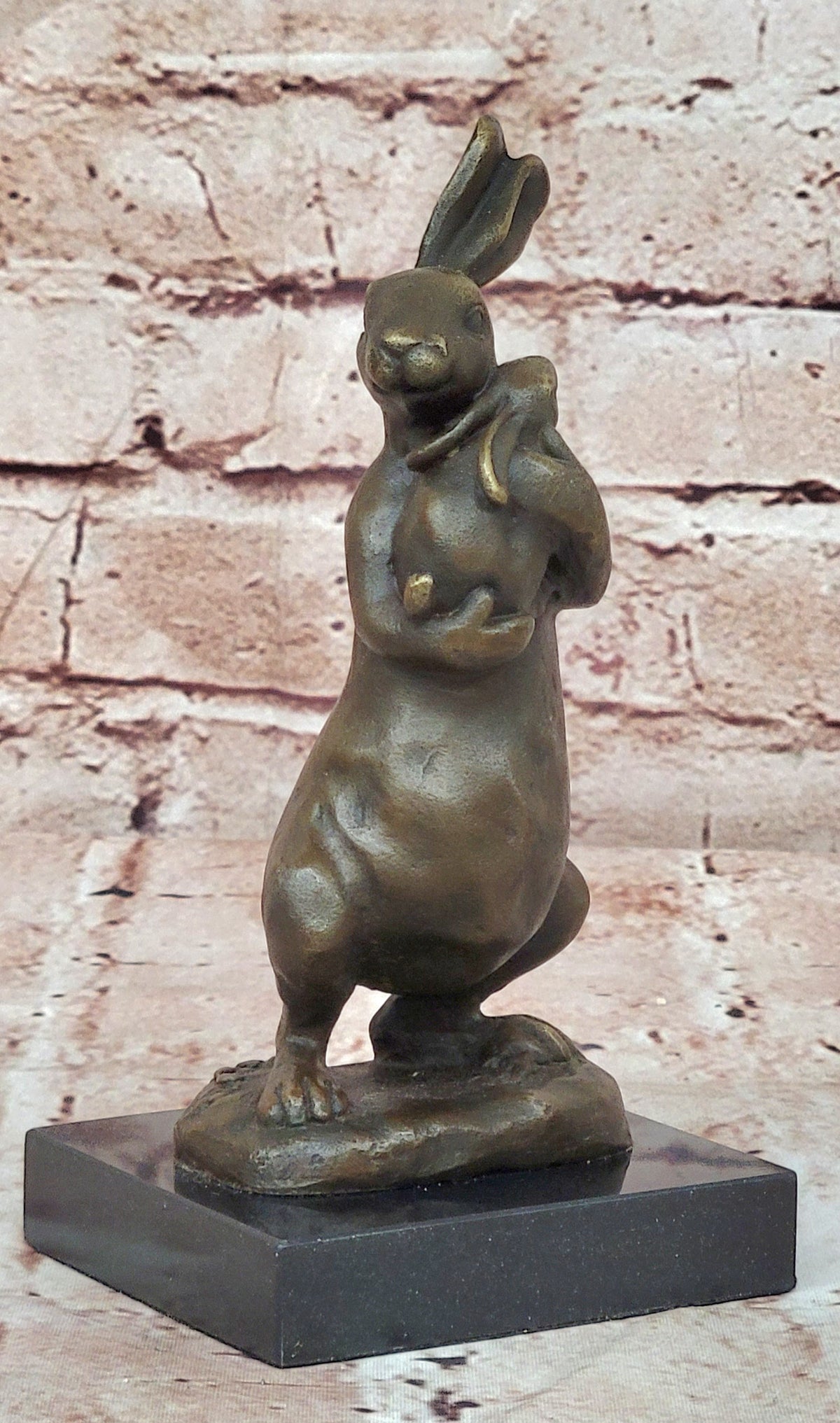 Vienna Bronze Rabbit w Baby Bronze Sculpture Statue Mother`s Day Special Figure