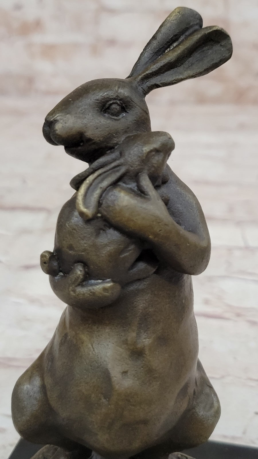 Vienna Bronze Rabbit with Baby – Mother’s Day Special Sculpture on Marble Base