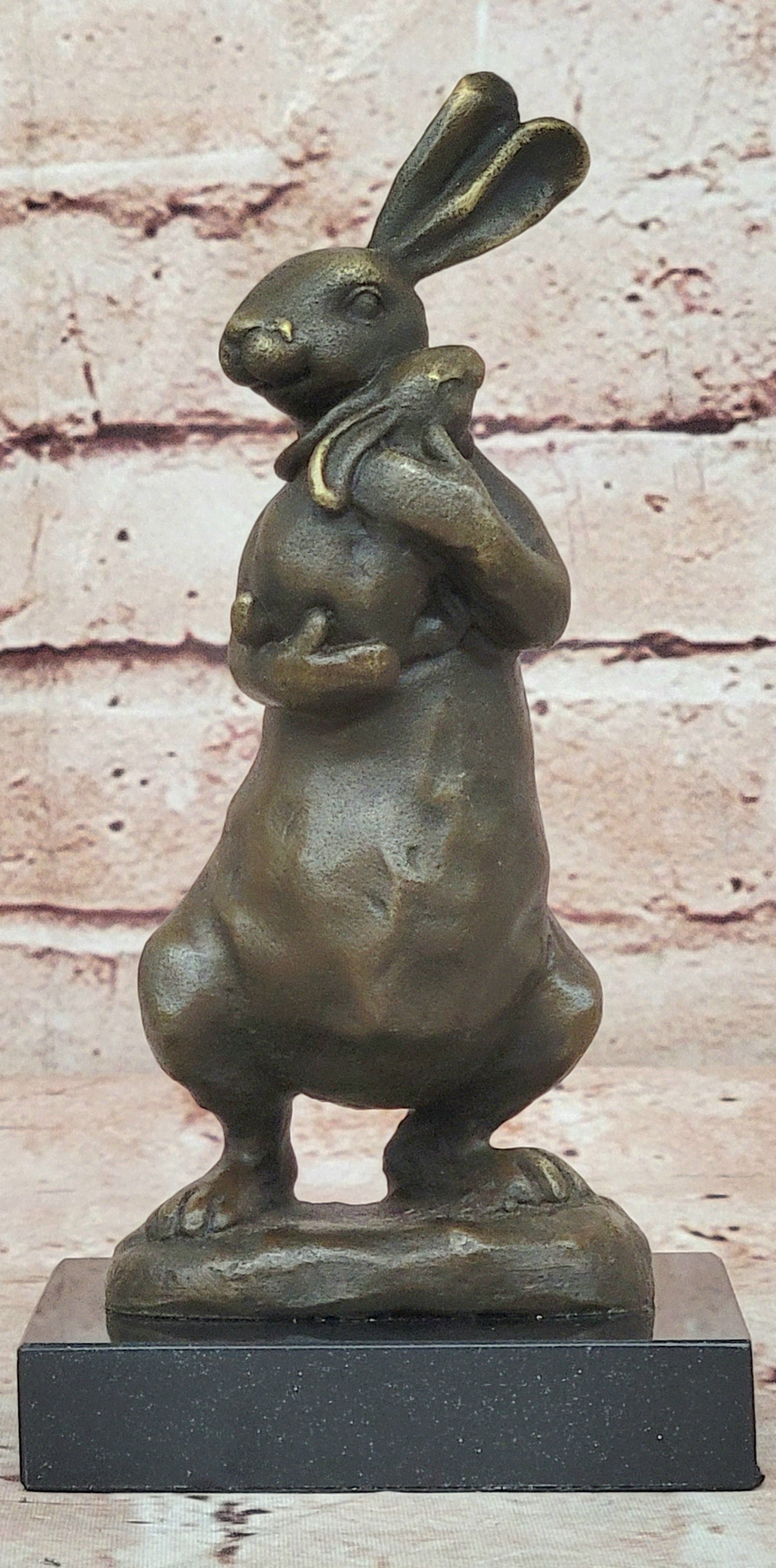Vienna Bronze Rabbit w Baby Bronze Sculpture Statue Mother`s Day Special Figure