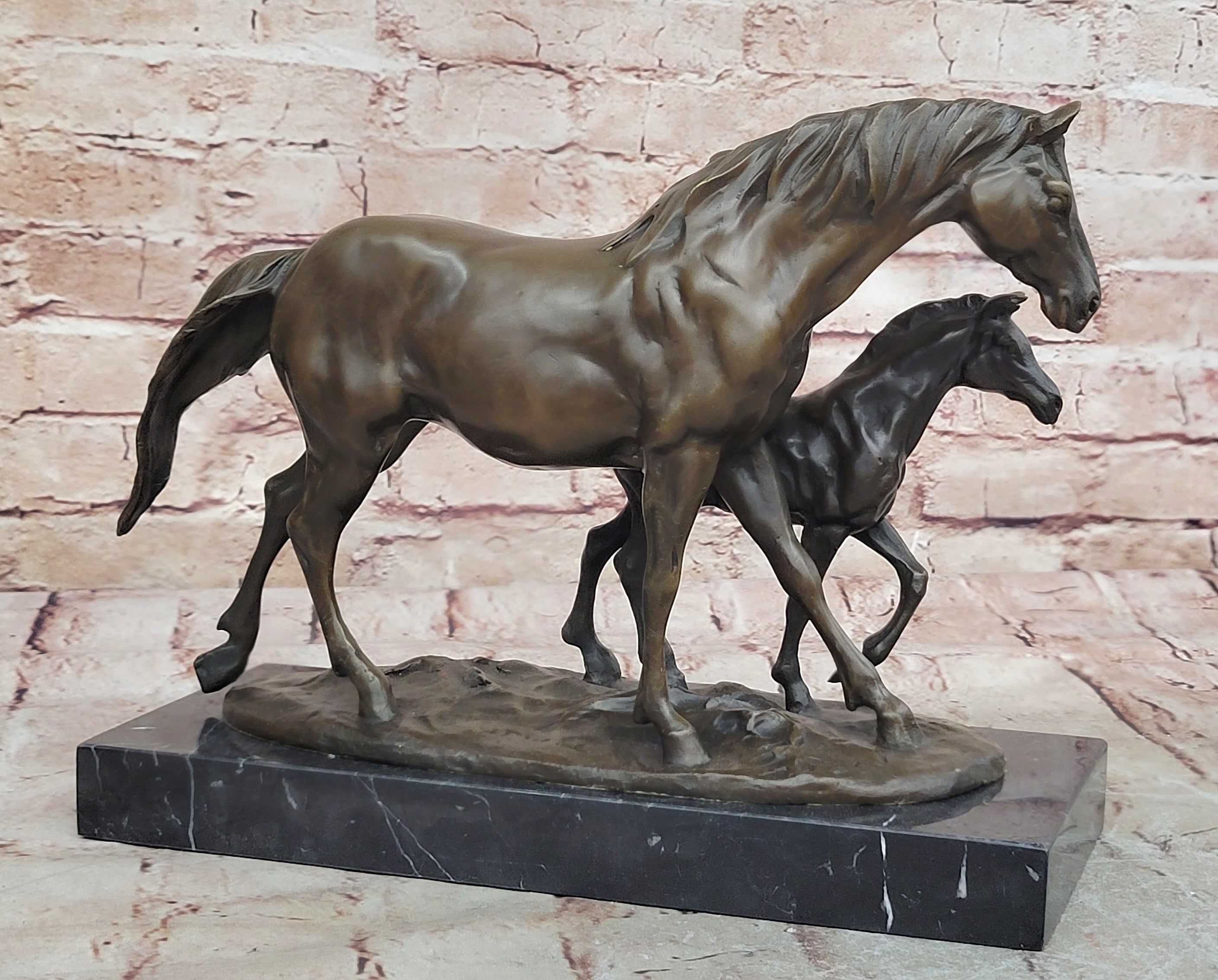 Bronze Statue ~ NEXT GENERATION ~ Horses Mare Colt Western Moments Cast Figurine