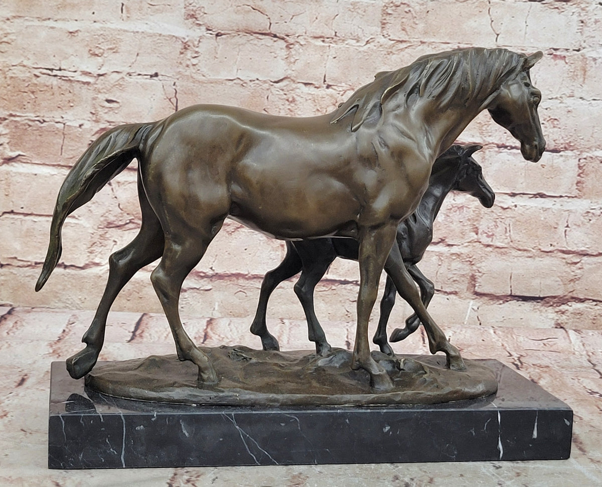 Bronze Statue ~ NEXT GENERATION ~ Horses Mare Colt Western Moments Cast Figurine