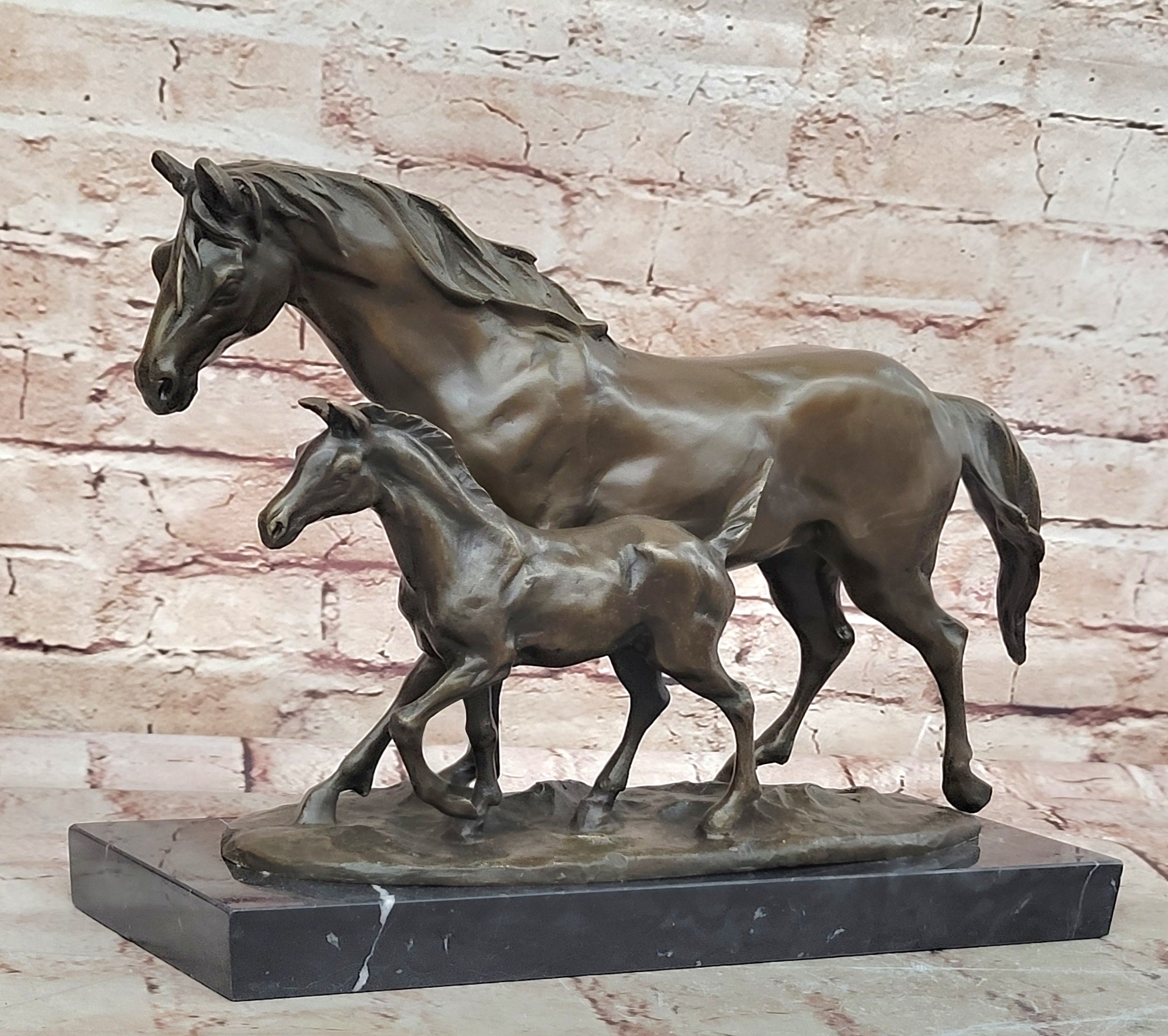 Bronze Statue “Next Generation” – Horses Mare & Colt Western Moments Figurine