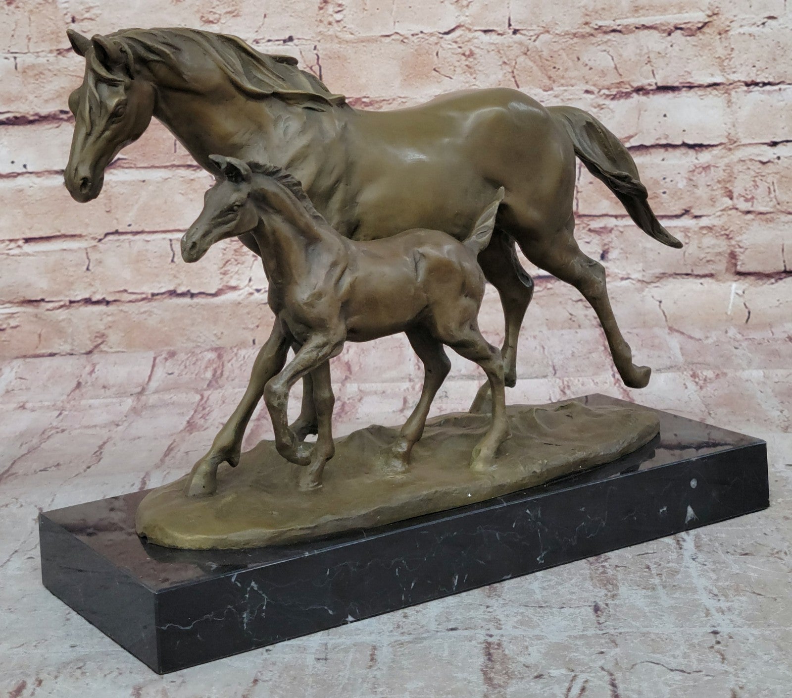 Bronze Statue ~ NEXT GENERATION ~ Horses Mare Colt Western Moments Cast Figurine