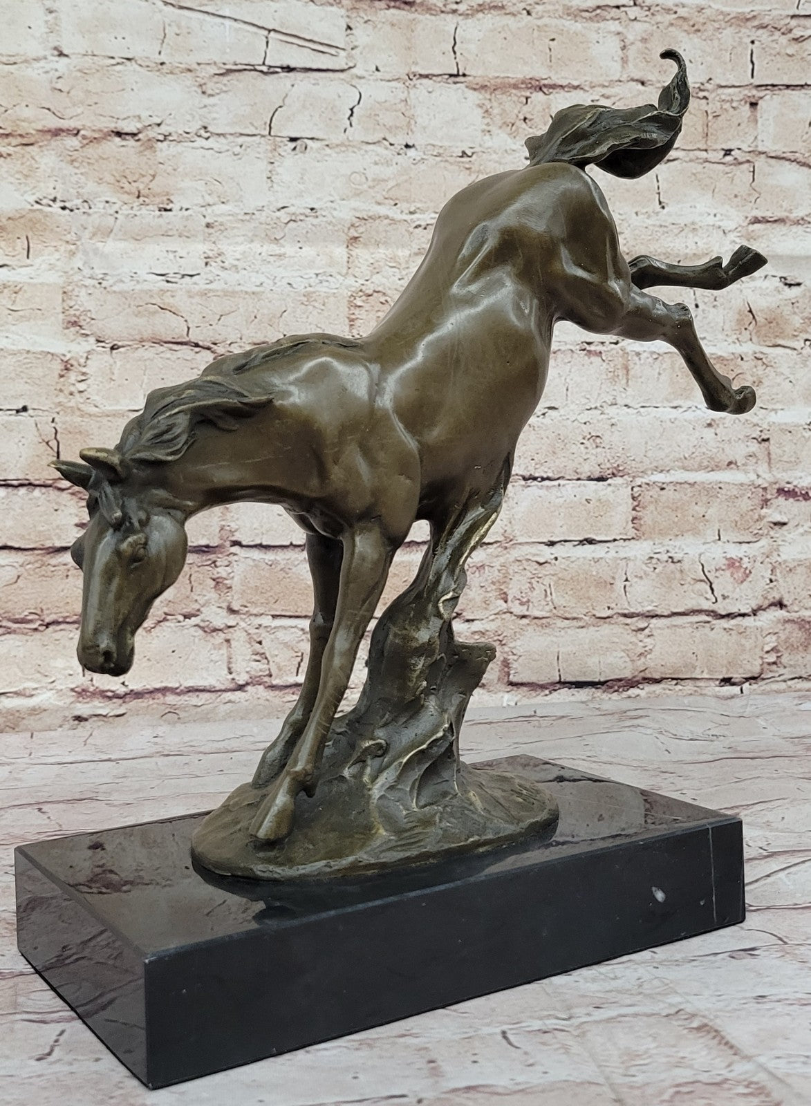 Running Horse Statue Animal Figurine Sculpture Decor Bronze Hand Made Decoration