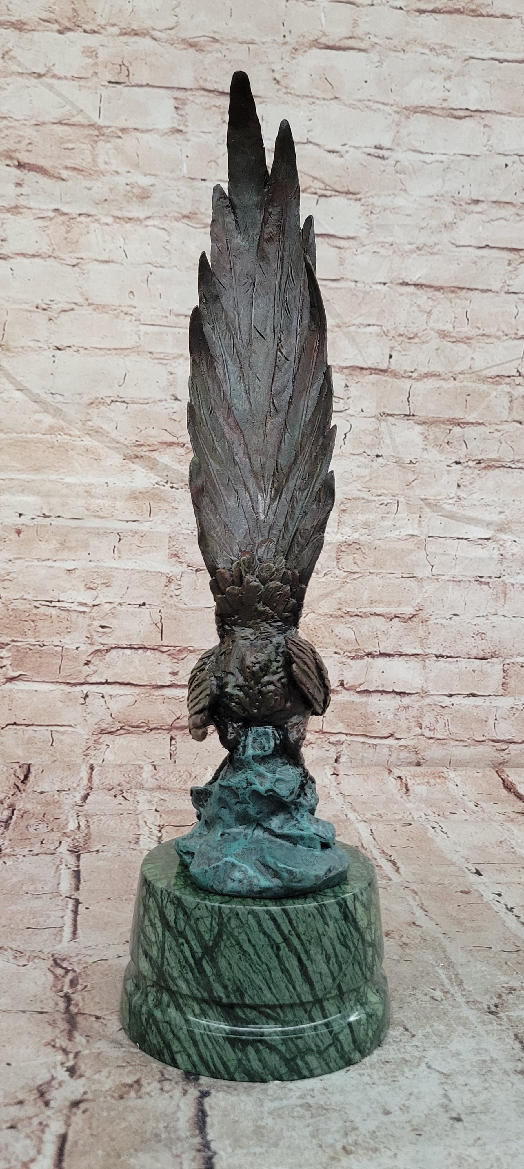 Bronze Golden Dawn Pheasant Sculpture Signed Milo Freedom Bird Statue Art