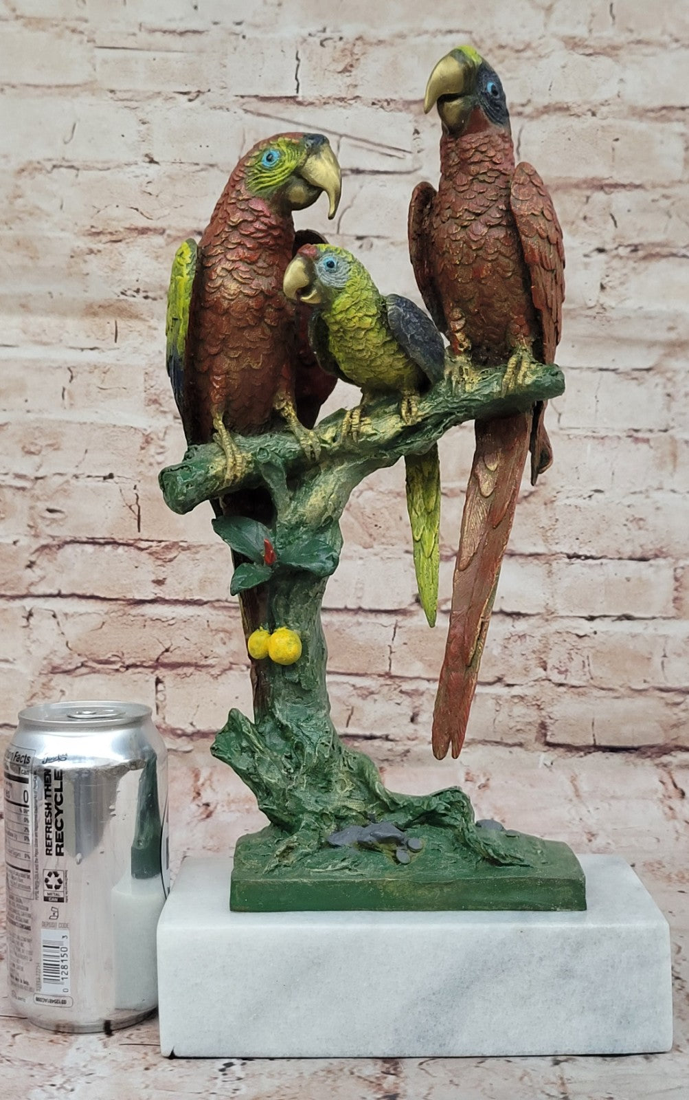 Bronze Sculpture Signed Original Milo 3 Parrot Parrots Bird Hand Made Figurine