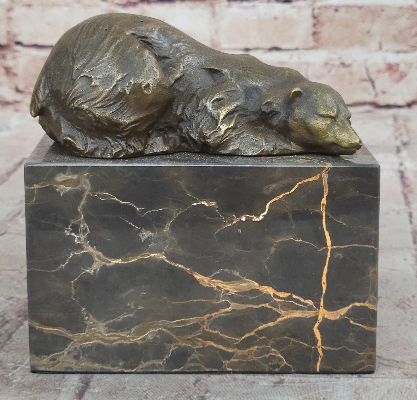 Polar Bear Bronze Sculpture Art Deco Statue Figurine Figure Deco Lostwax Art