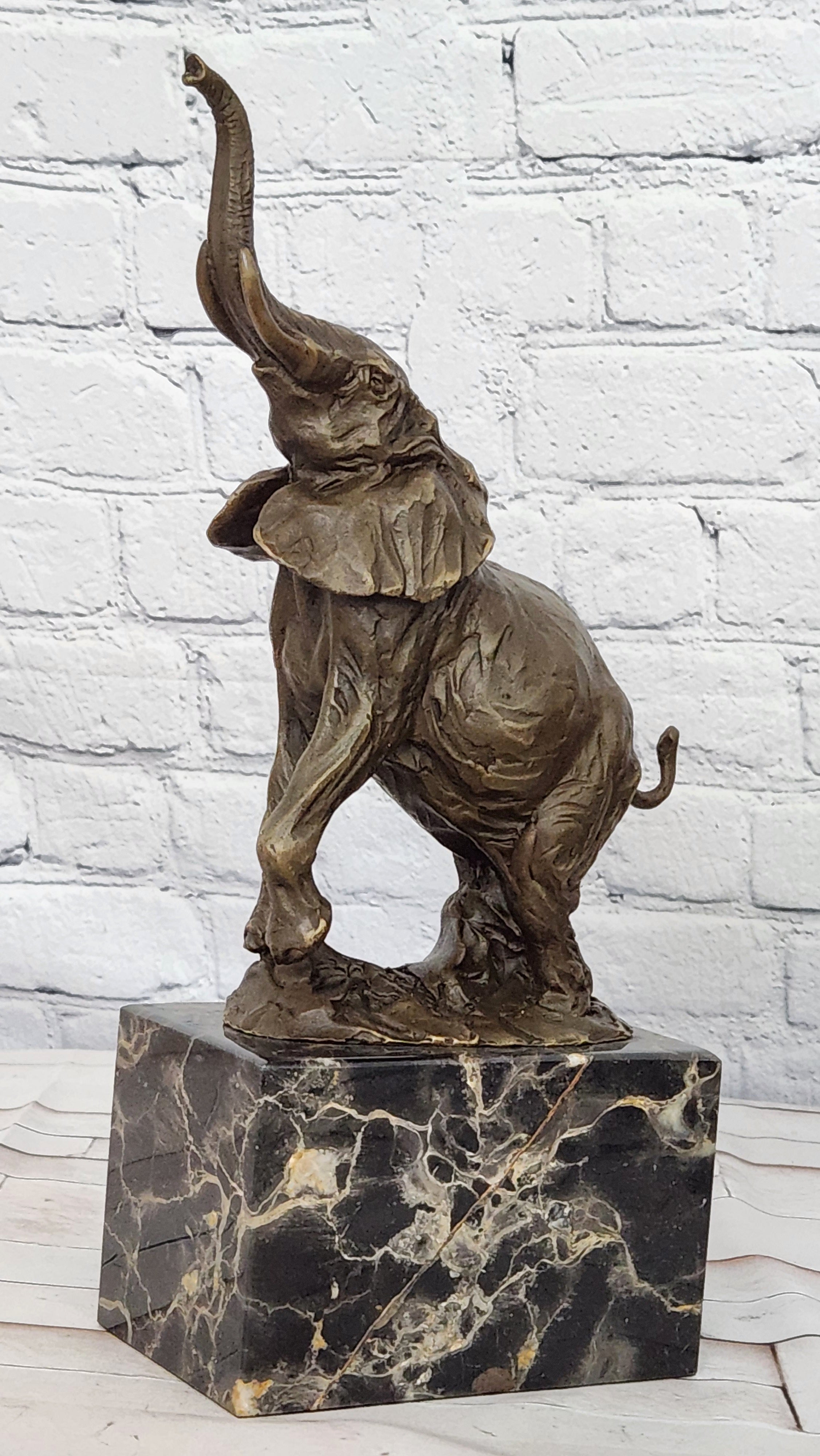 Art Deco Wildlife elephant by Milo Bronze Hot Cast Sculpture Statue Figurine
