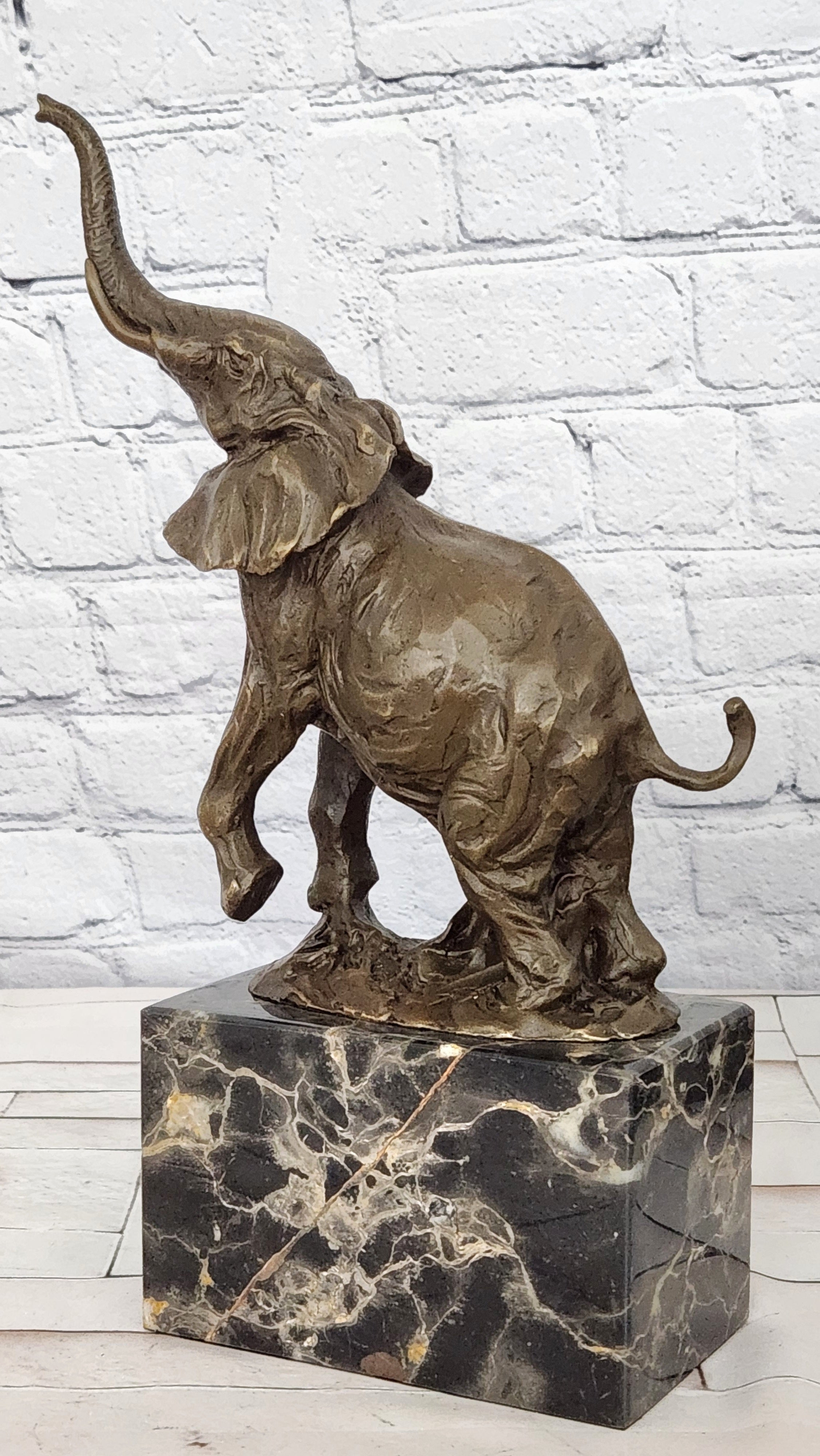 Art Deco Wildlife elephant by Milo Bronze Hot Cast Sculpture Statue Figurine