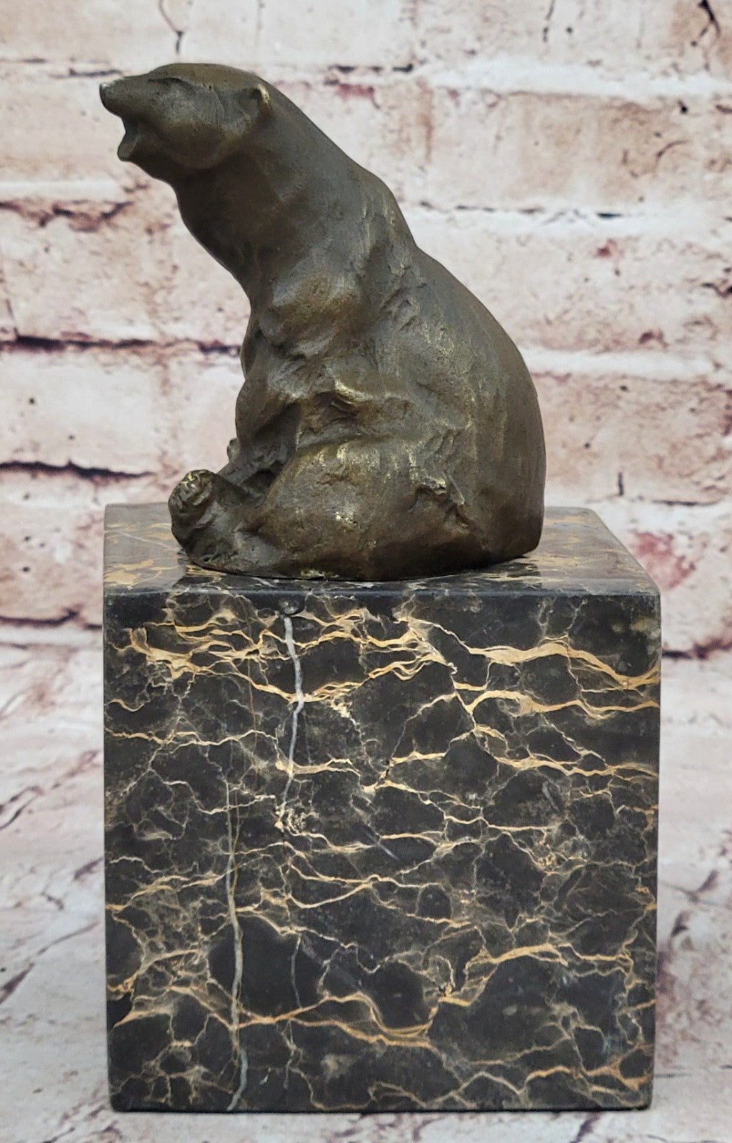 Bronze Sculpture Polar Bear Bookend Book End Vienna Austria Hot Cast Gift Figure