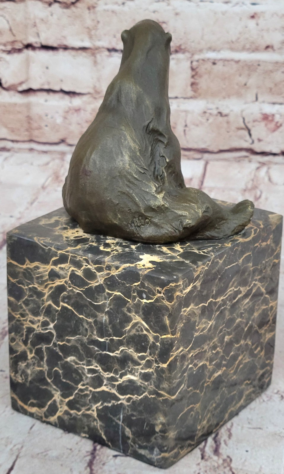 Bronze Sculpture Polar Bear Bookend Book End Vienna Austria Hot Cast Gift Figure