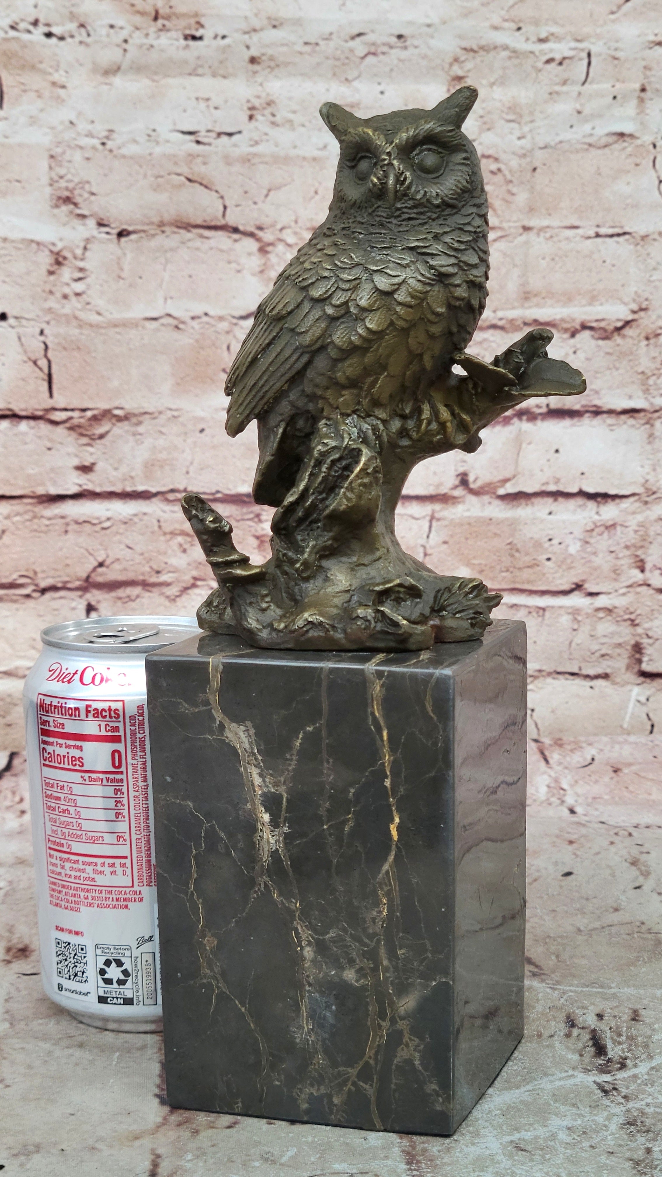 Hot Cast Indoor/Outdoor Garden Owl Bird Bronze Sculpture Statue Figurine Figure