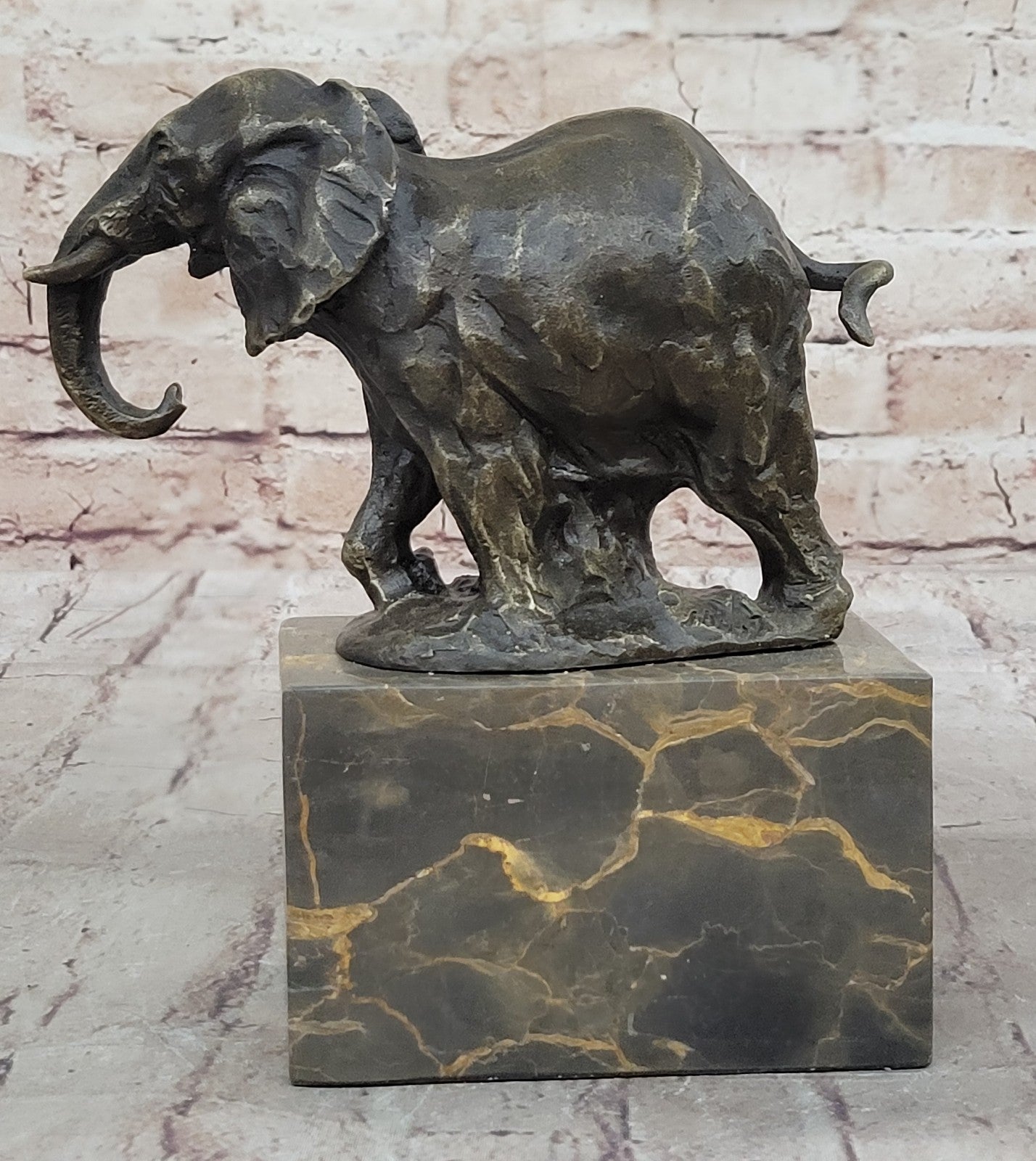 Art Deco Wildlife Elephant by Milo Bronze Hot Cast Sculpture Statue Figurine