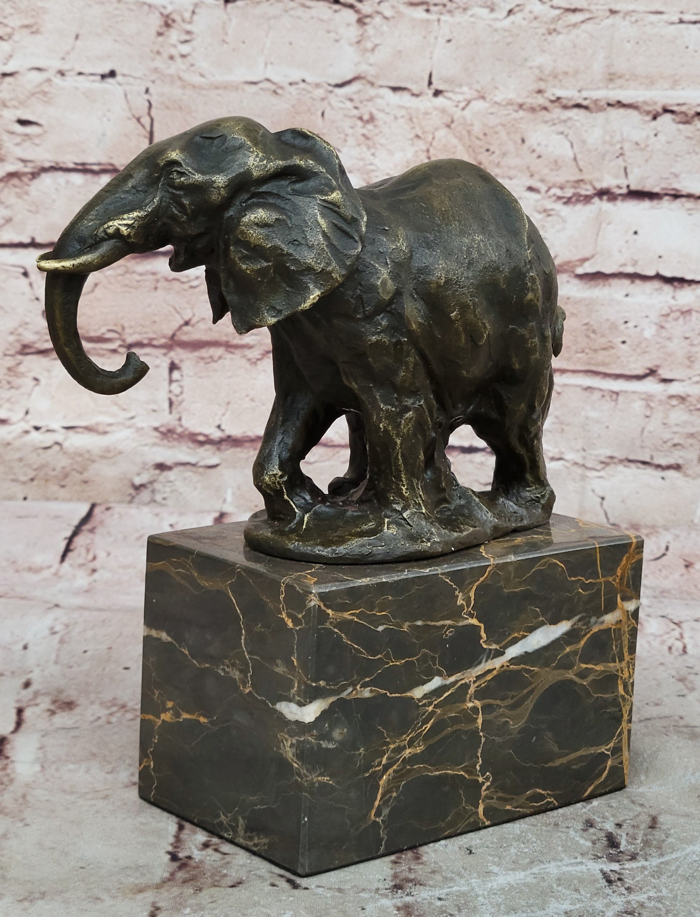 Art Deco Wildlife Elephant by Milo Bronze Hot Cast Sculpture Statue Figurine