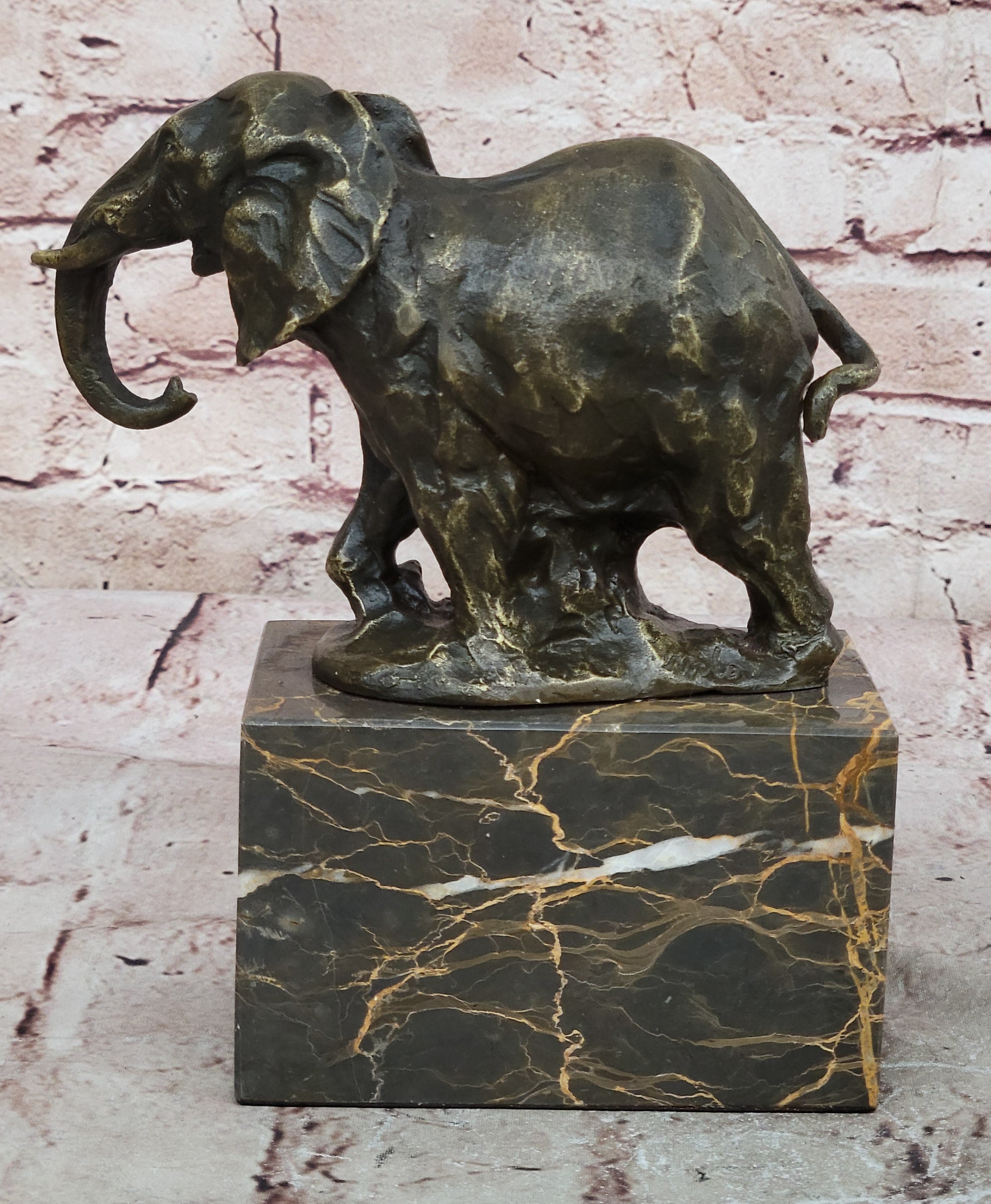 Art Deco Wildlife Elephant by Milo Bronze Hot Cast Sculpture Statue Figurine