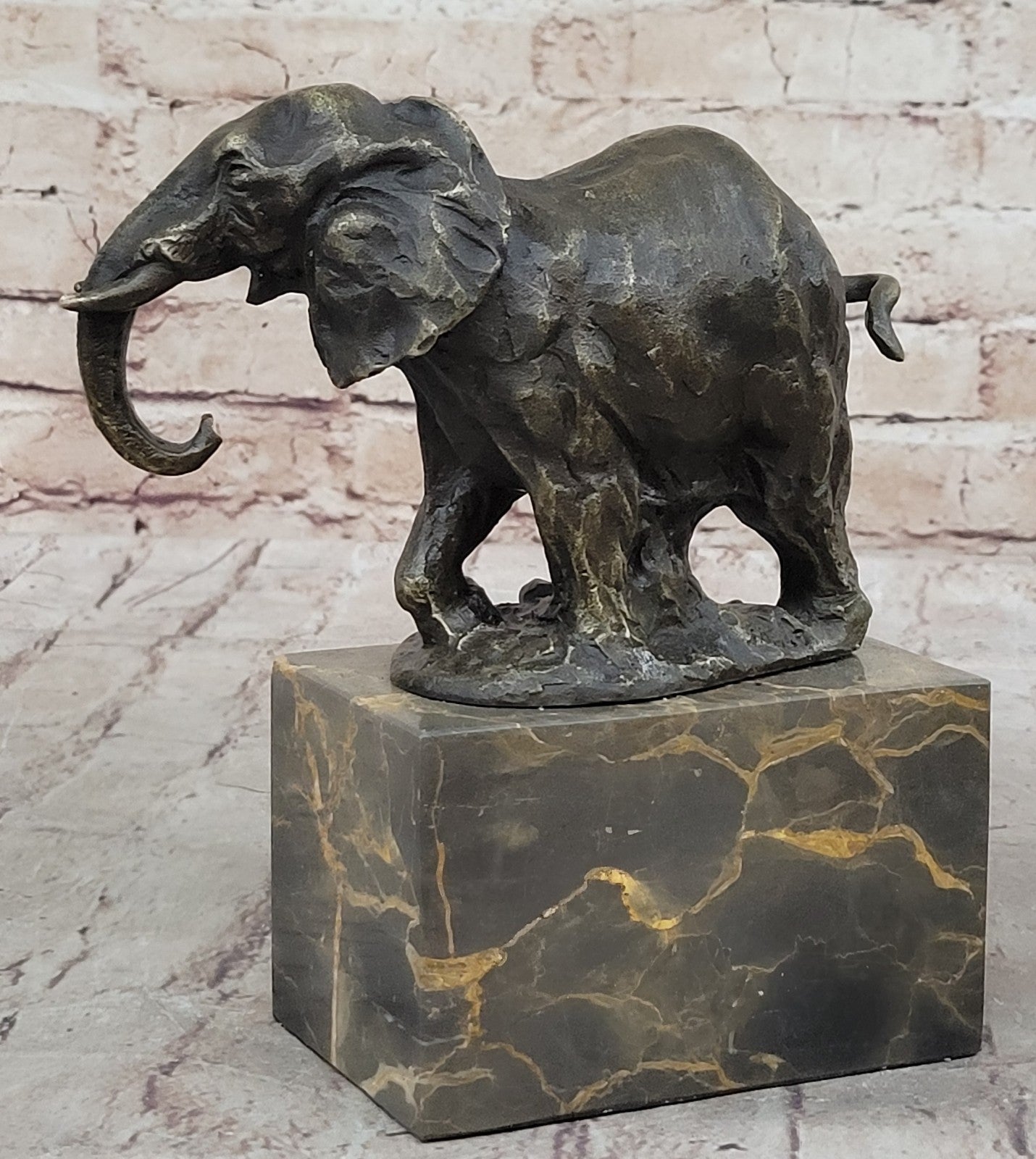 Art Deco Wildlife Elephant by Milo Bronze Hot Cast Sculpture Statue Figurine