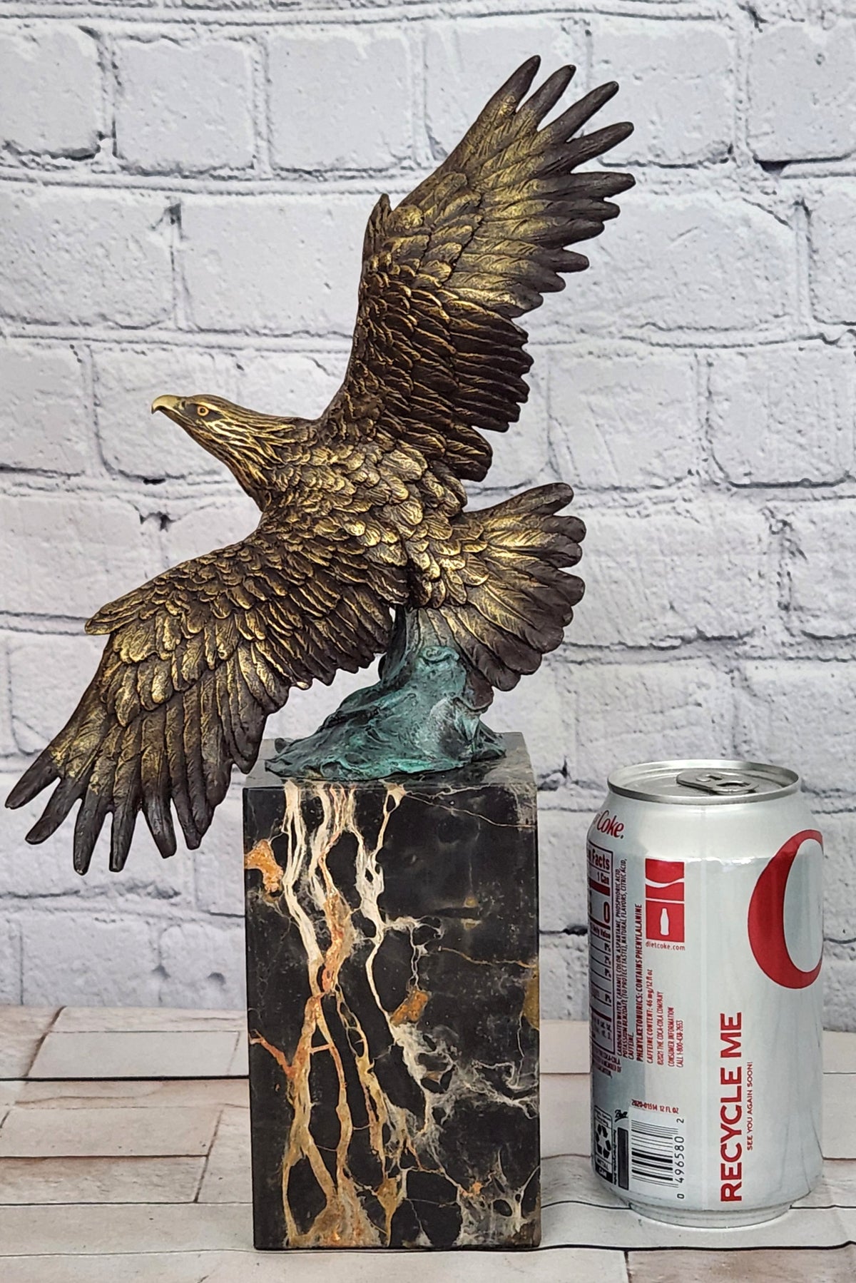 Hand Made American Eagle Bookend Book End Bronze Sculpture Figurine Decor