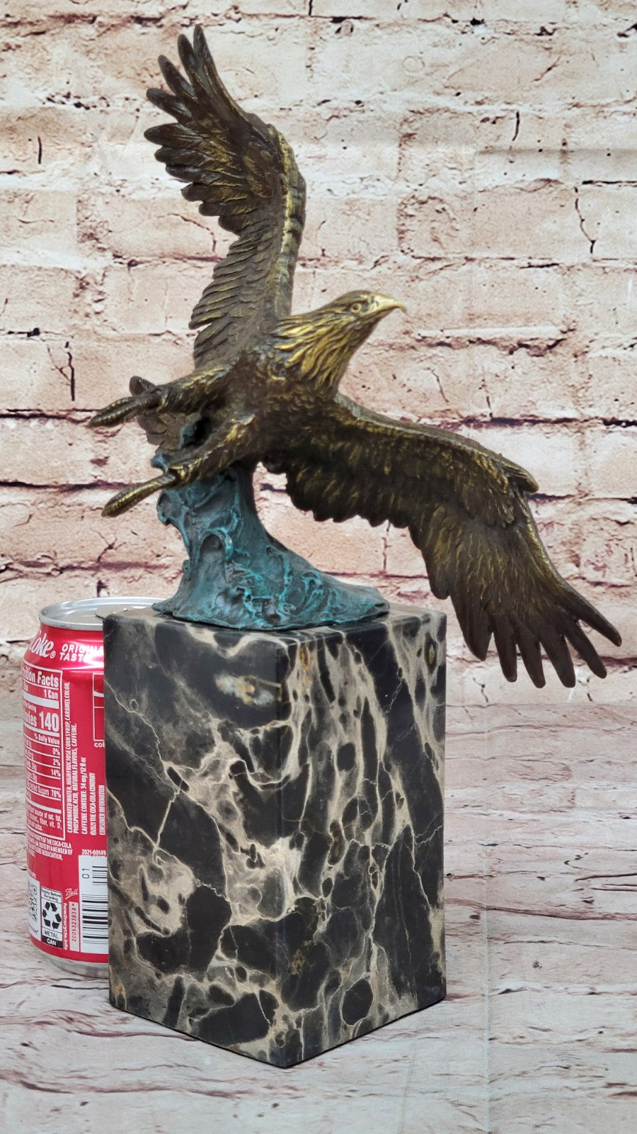 Hand Made American Eagle Bookend Book End Bronze Sculpture Figurine Decor