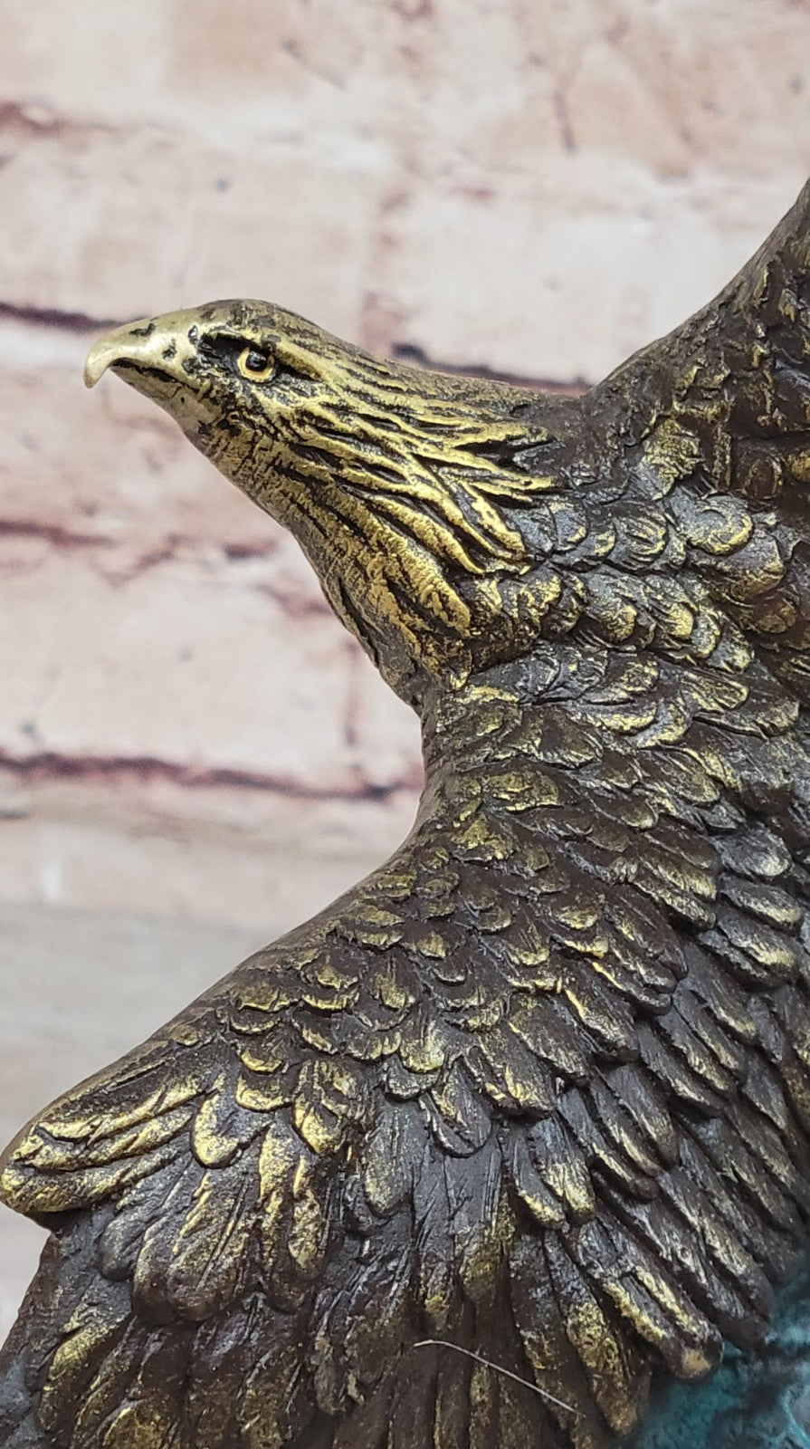 Hand Made American Eagle Bookend Book End Bronze Sculpture Figurine Decor