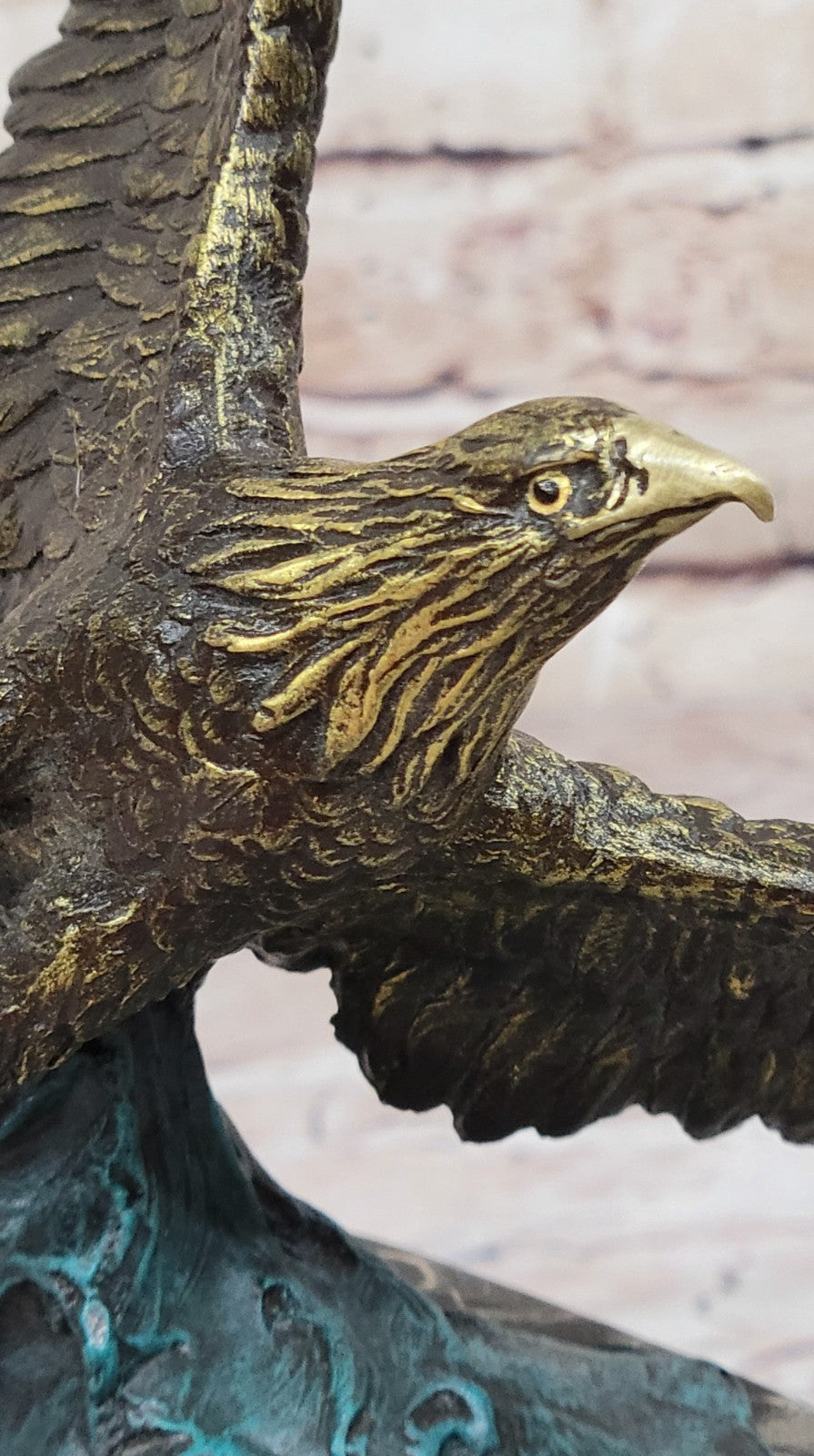 Hand Made American Eagle Bookend Book End Bronze Sculpture Figurine Decor